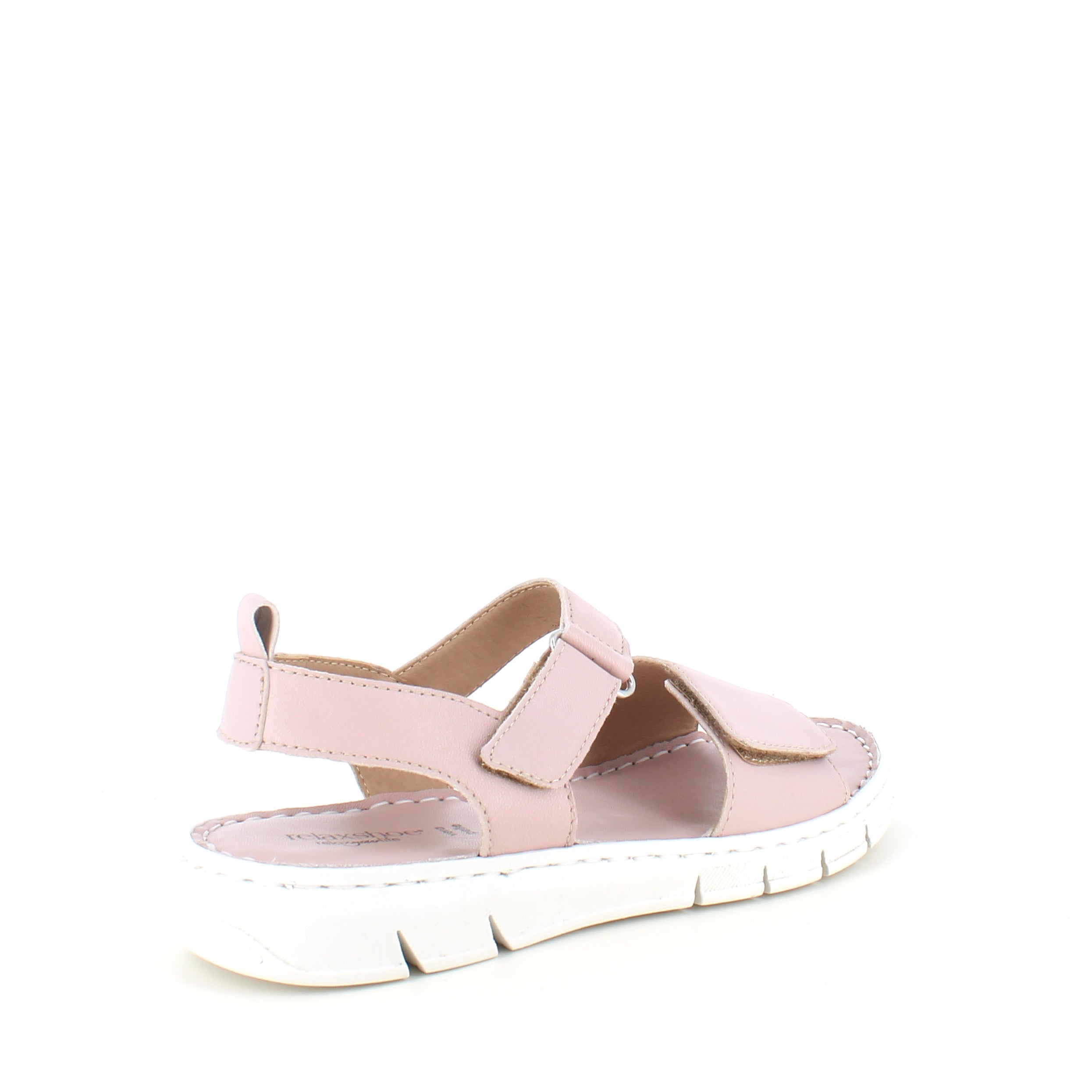 Lekker, myk og fleksibel skinnsandal i rosa fra Relaxshoe