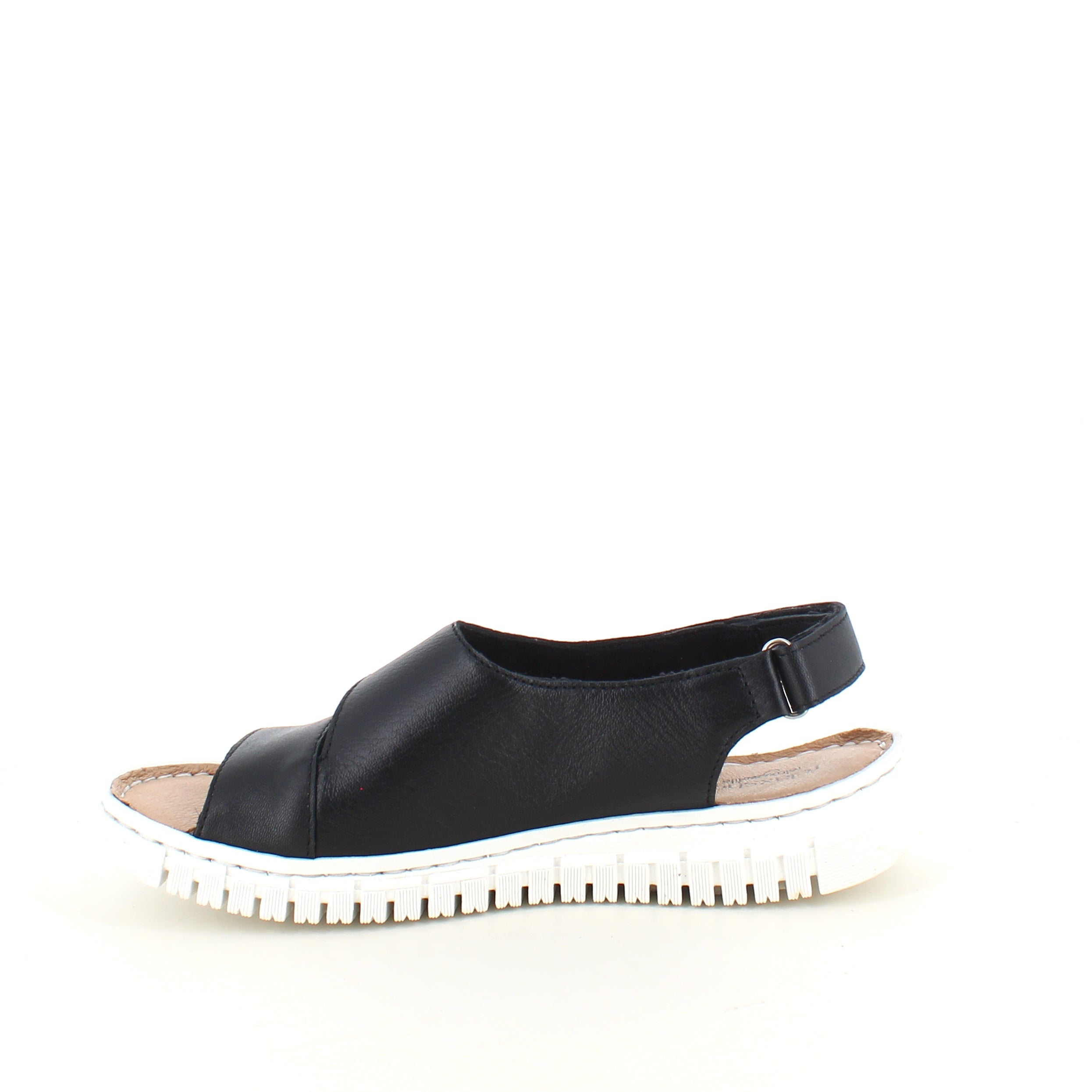 Myk svart skinnsandal fra Relaxshoe