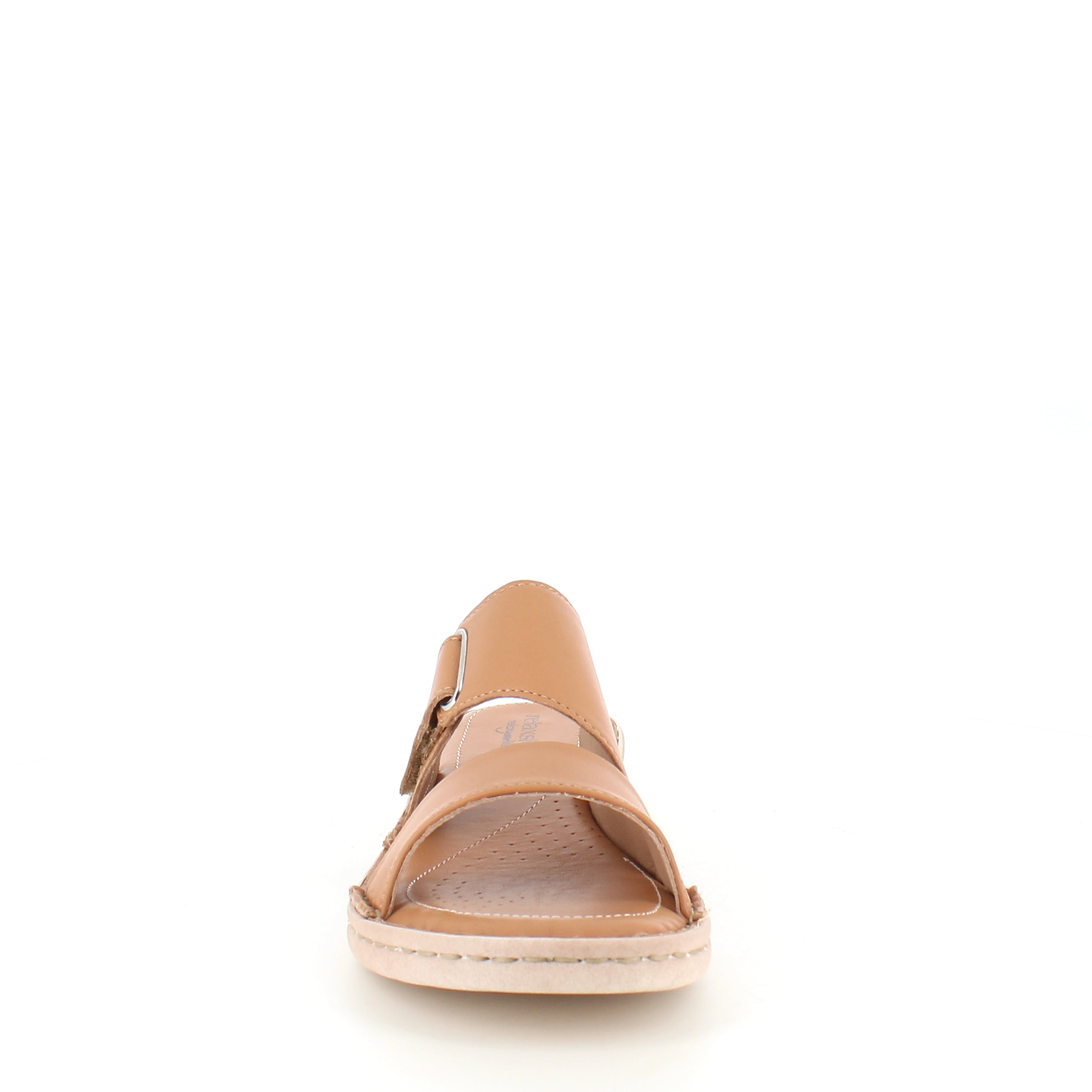 Brun skinn slip-on med justerbar rem fra Relaxshoe