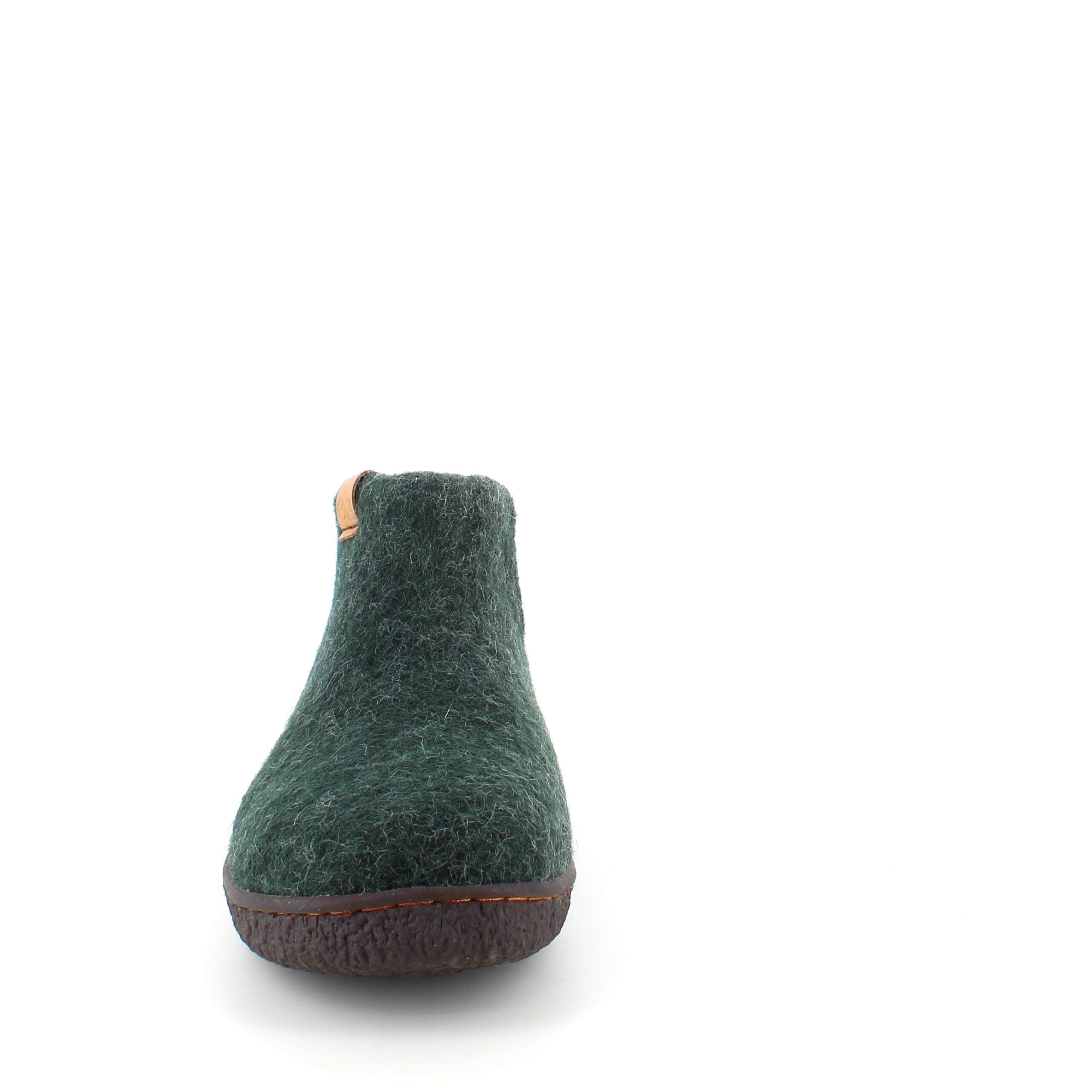 Høy grønn hjemmesko i ull med sklisikre såler fra Green Comfort