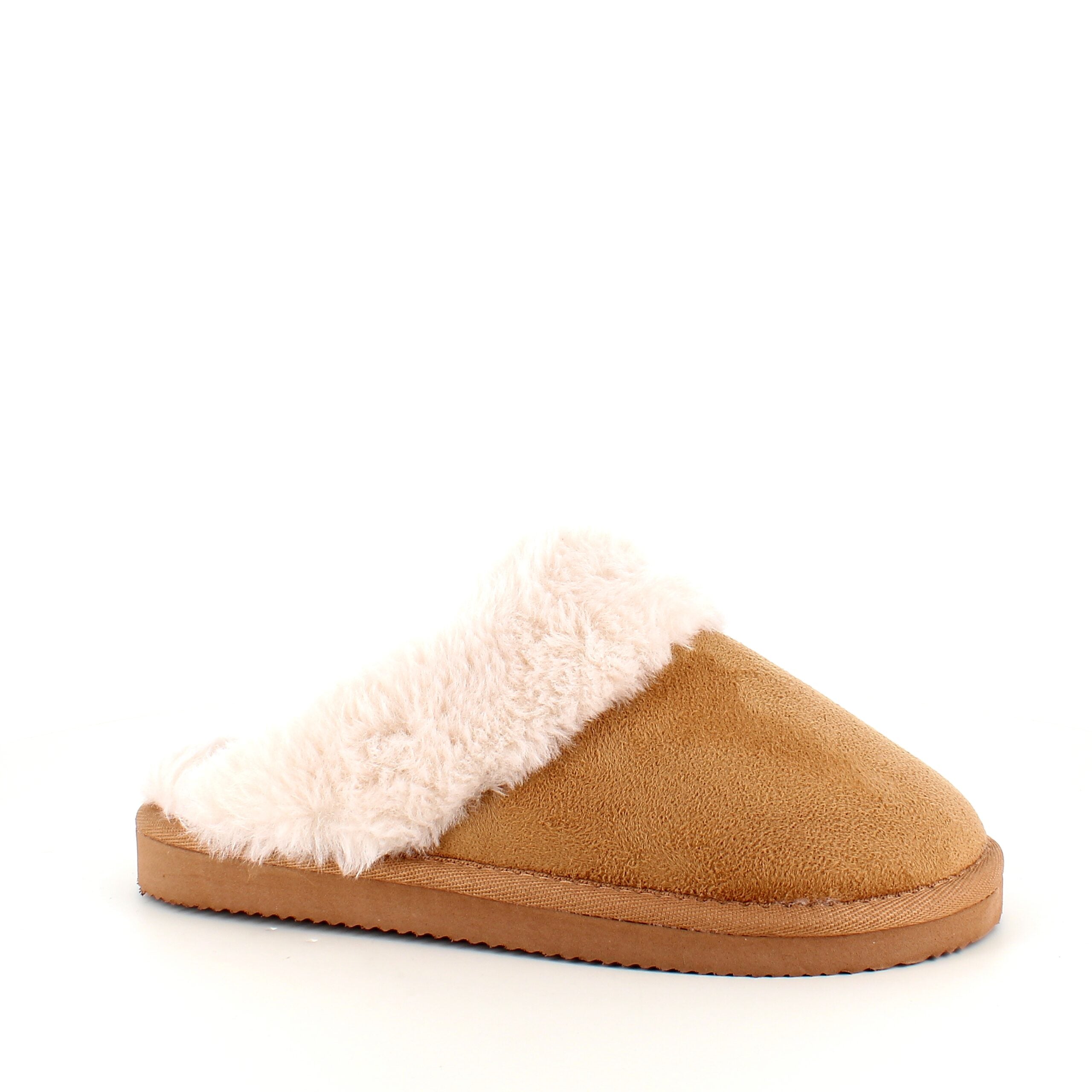 Brune slip-on hjemmesko med god bredde