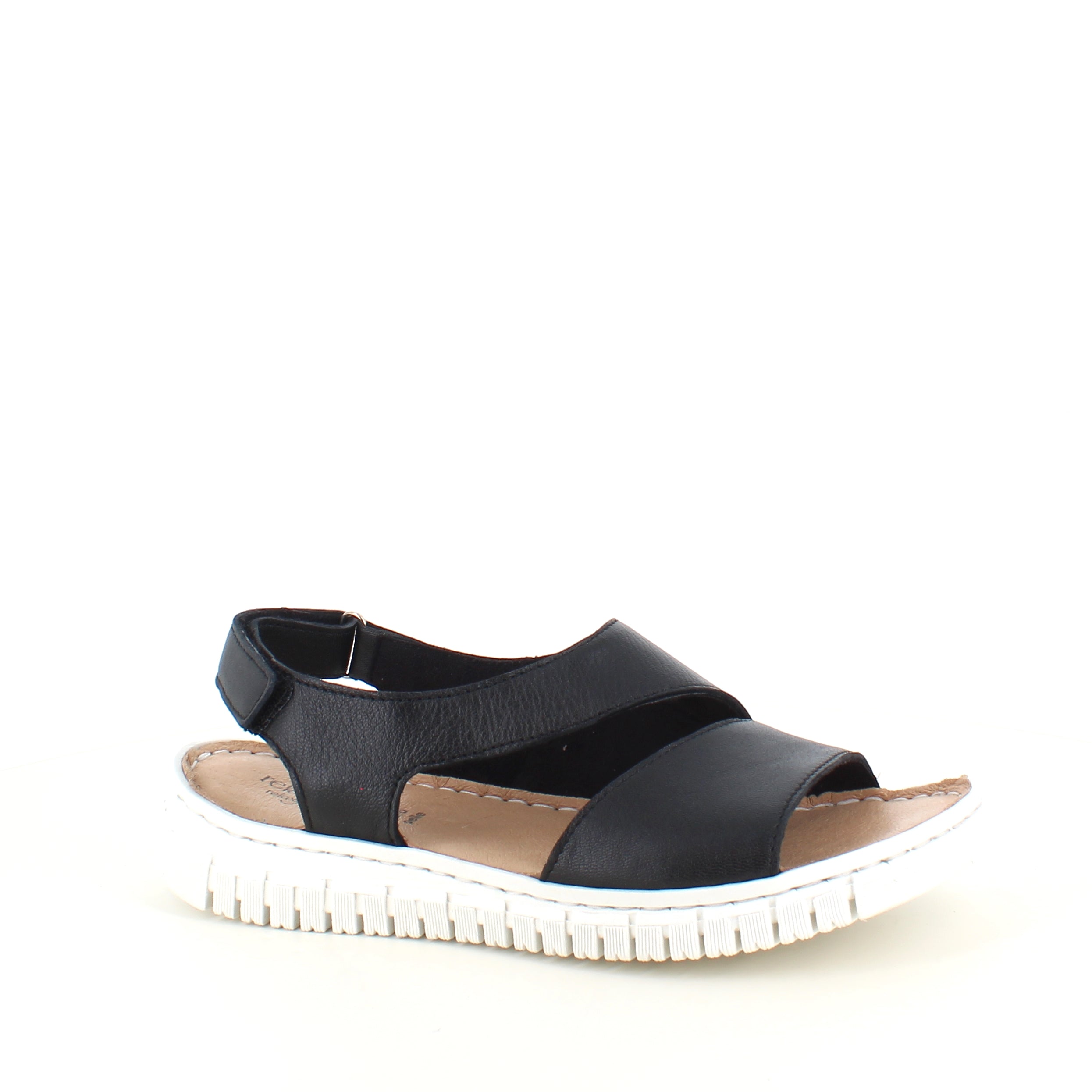 Myk svart skinnsandal fra Relaxshoe