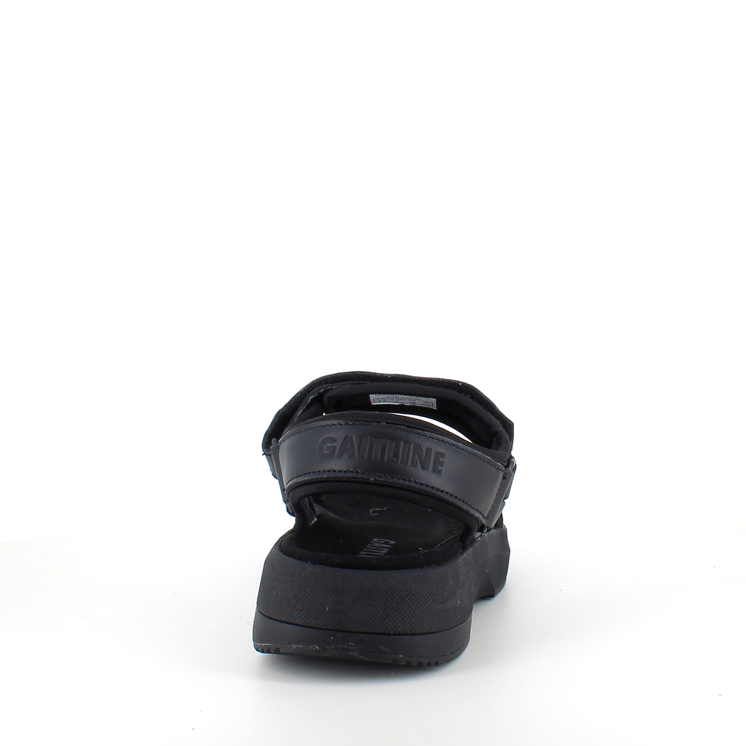 Gaitline sandal – svart med svart såle & SGL Technology™