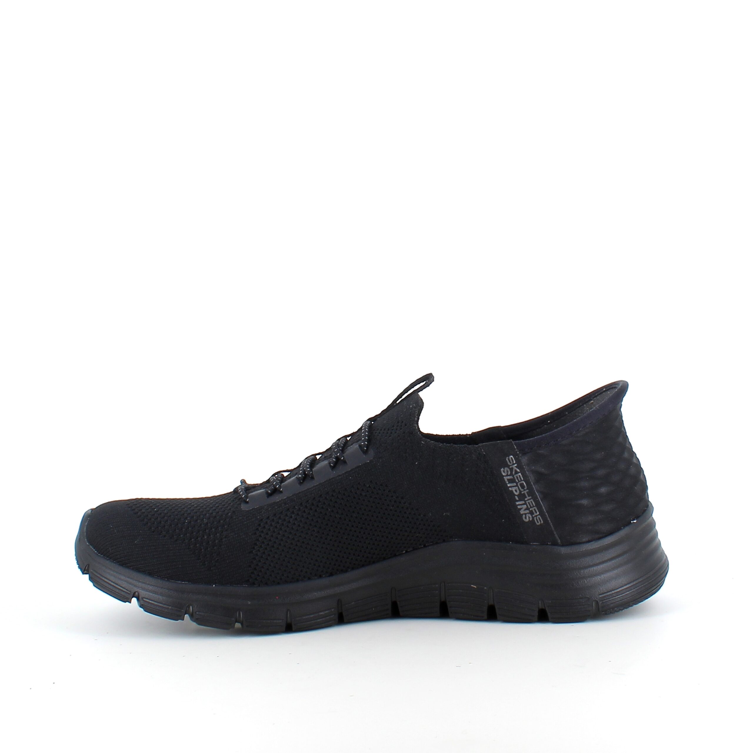 Sorte Skechers slip-ins med svangstøtte