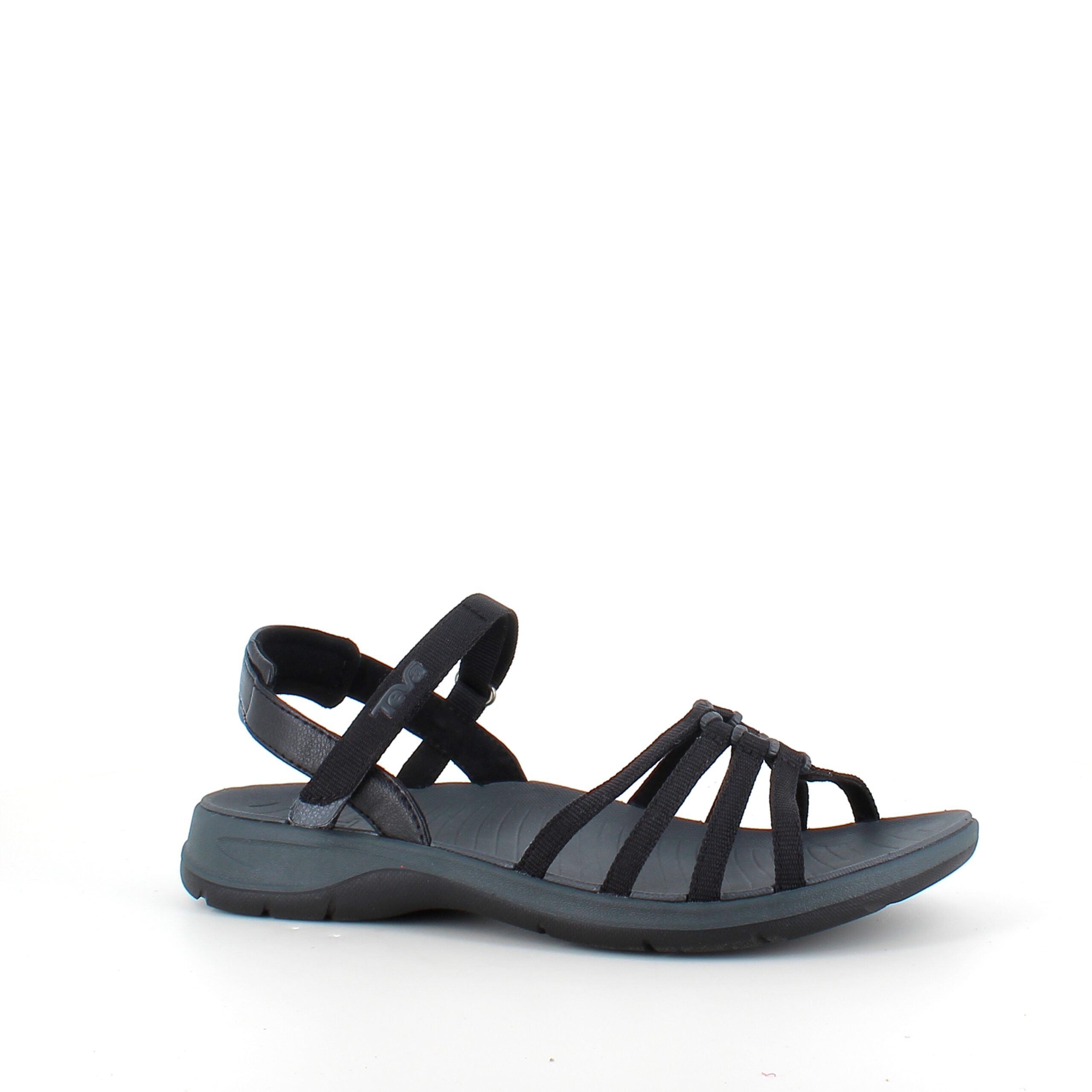 Svart Teva Tirra Traveler sandal med svangstøtte, lettvekt og perfekt passform