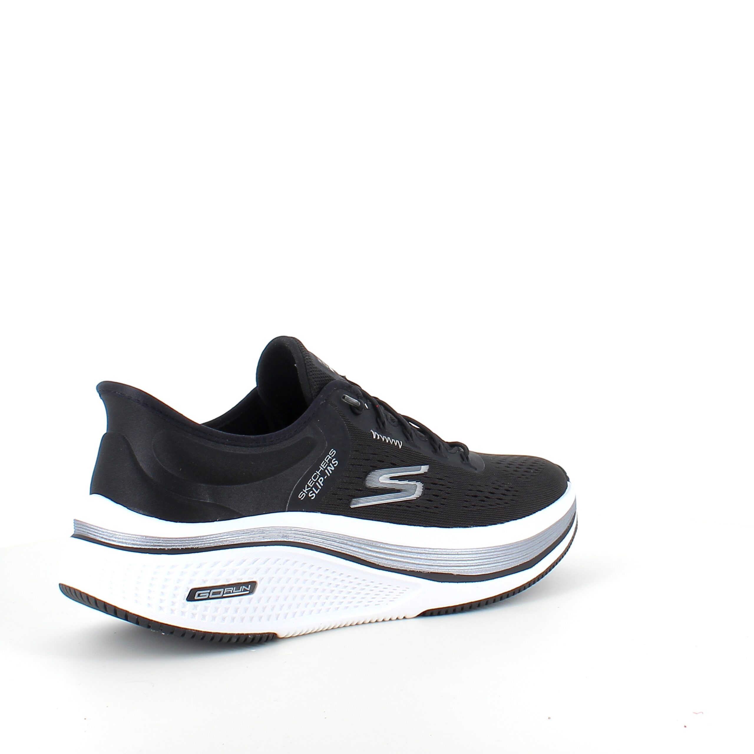 Sorte Slip-ins fra Skechers med elastisk snøring