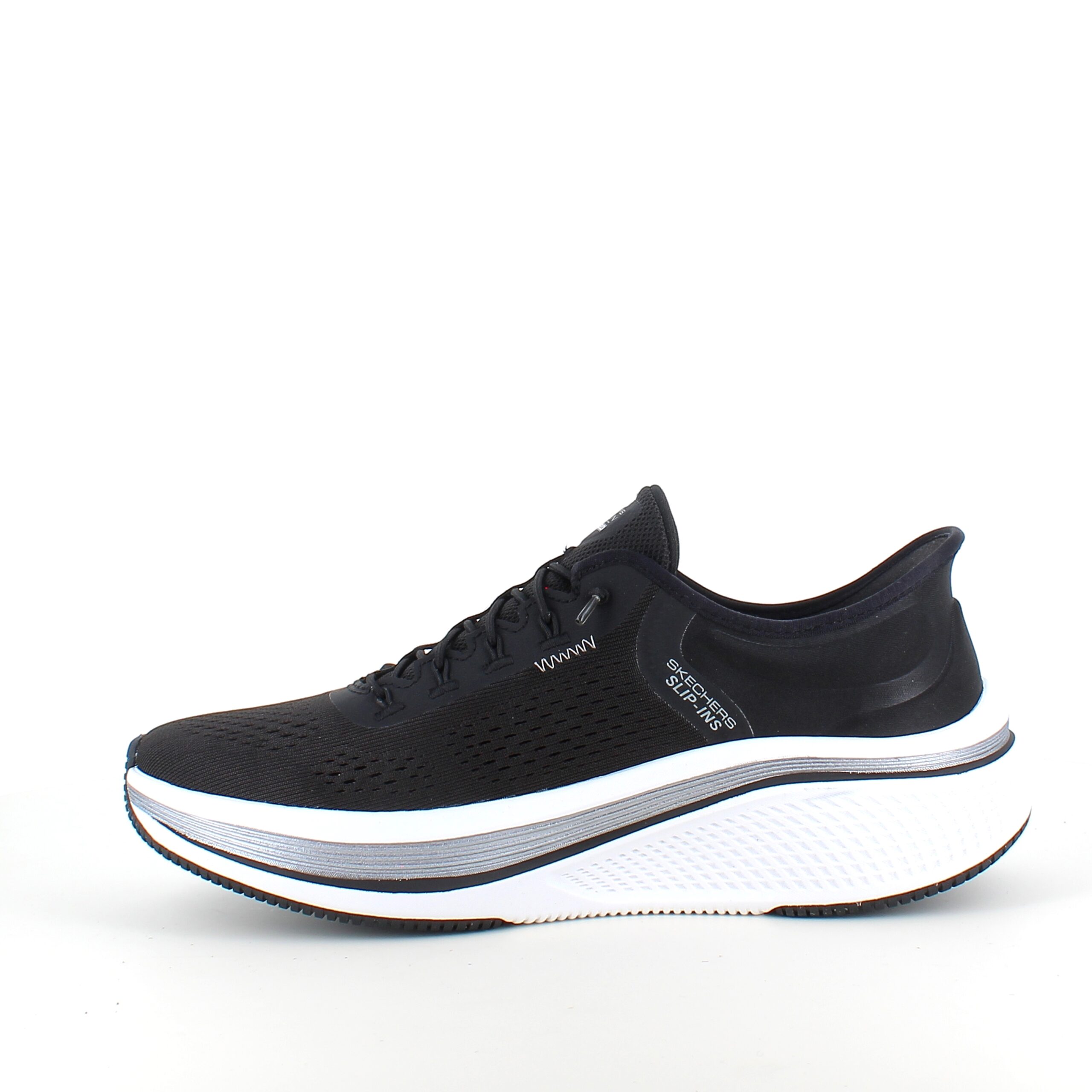 Sorte Slip-ins fra Skechers med elastisk snøring