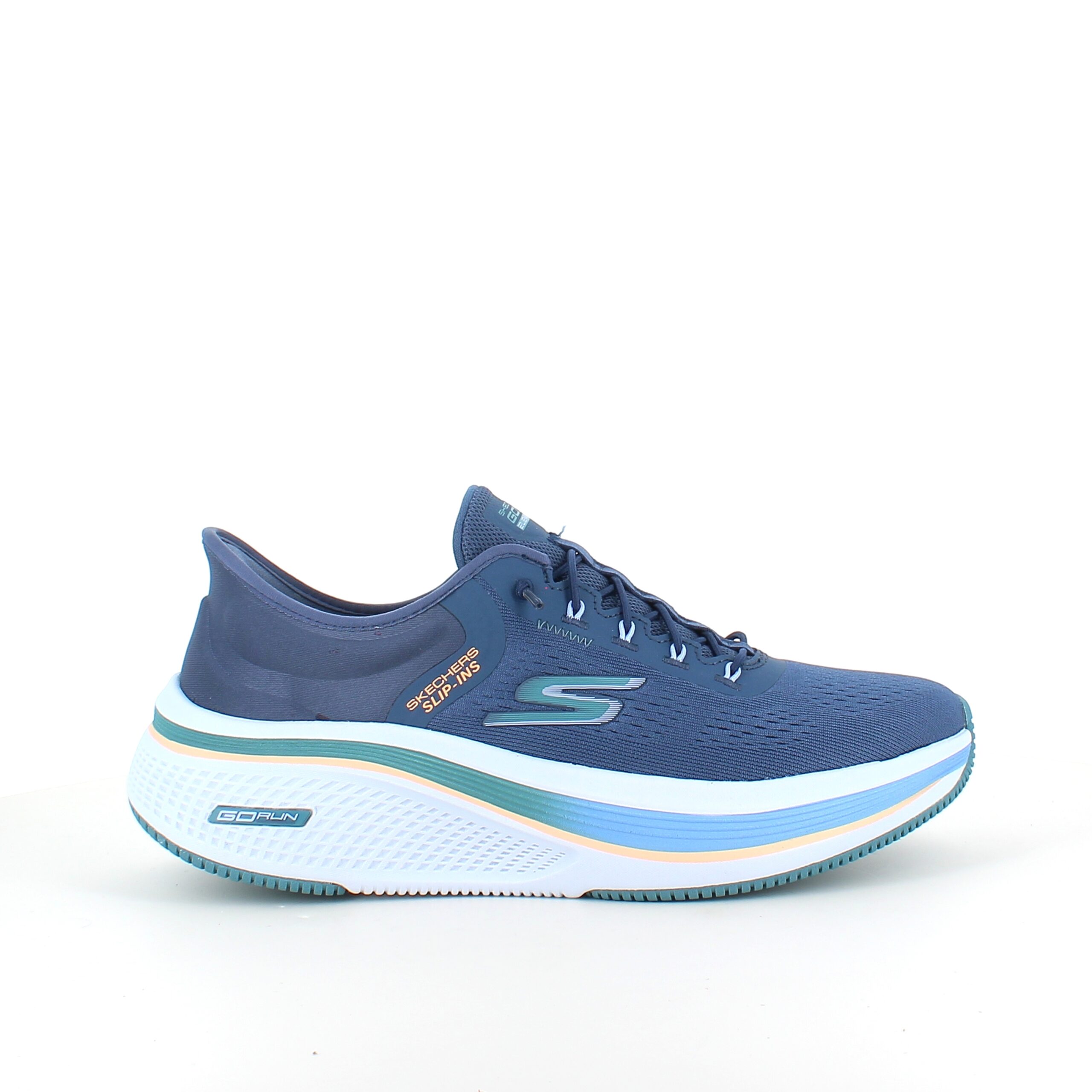 Blå slip-ins fra Skechers med elastisk snøring
