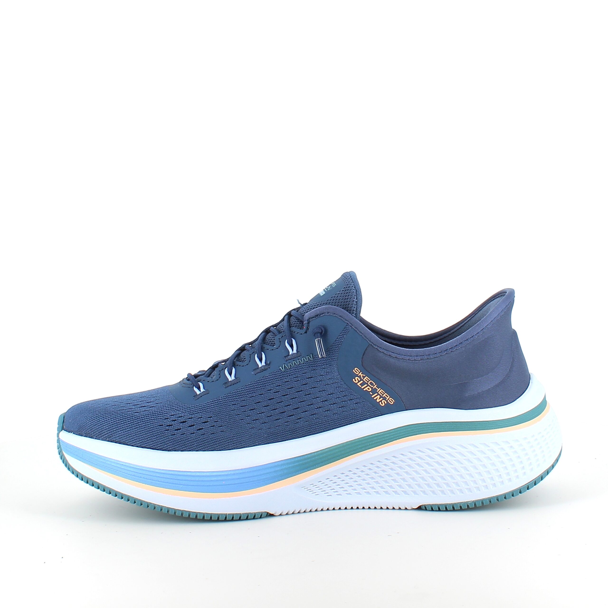 Blå slip-ins fra Skechers med elastisk snøring