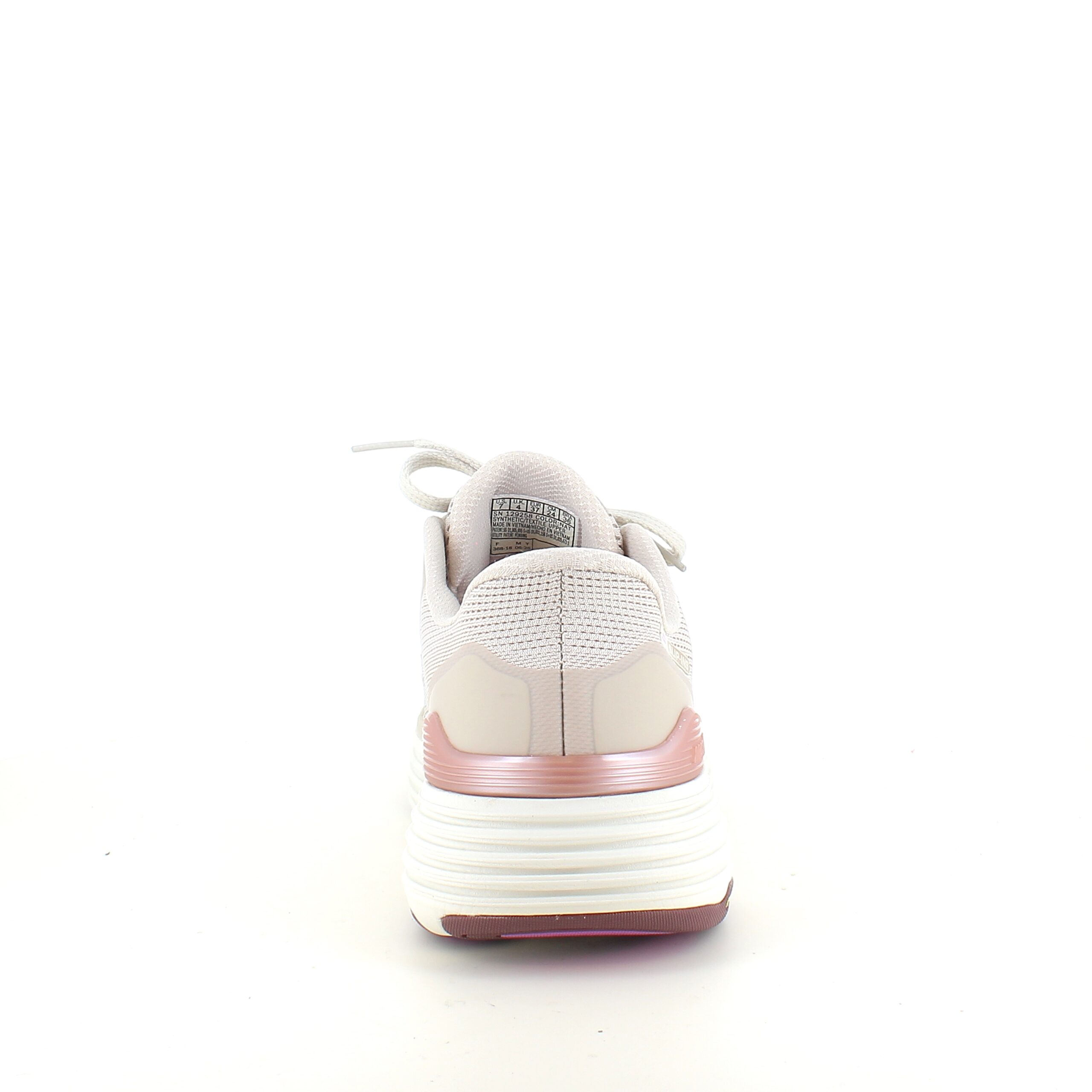 Beige Skechers slip-in med Max Cushioning-såle