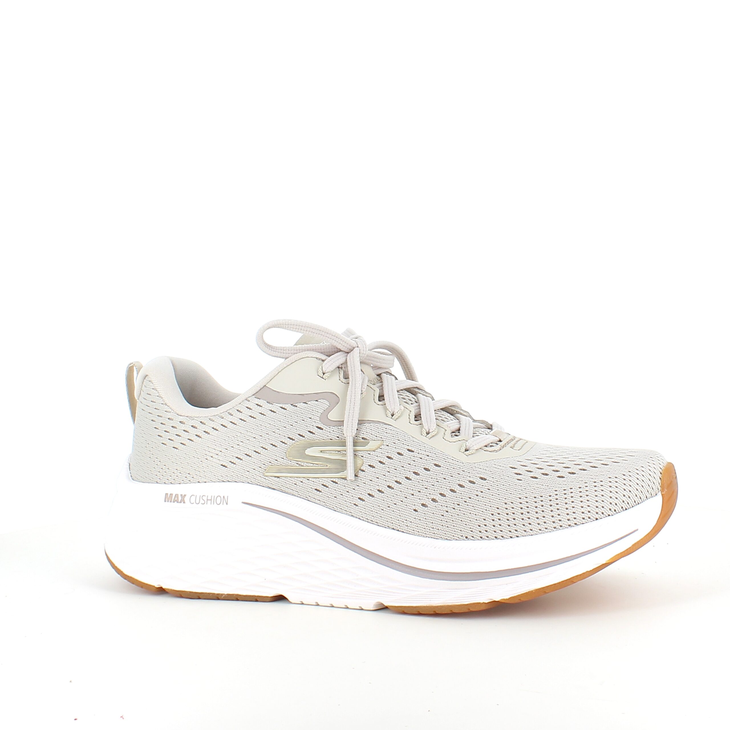Beige Skechers Max Cushion-sko – optimal støtte og suveren komfort