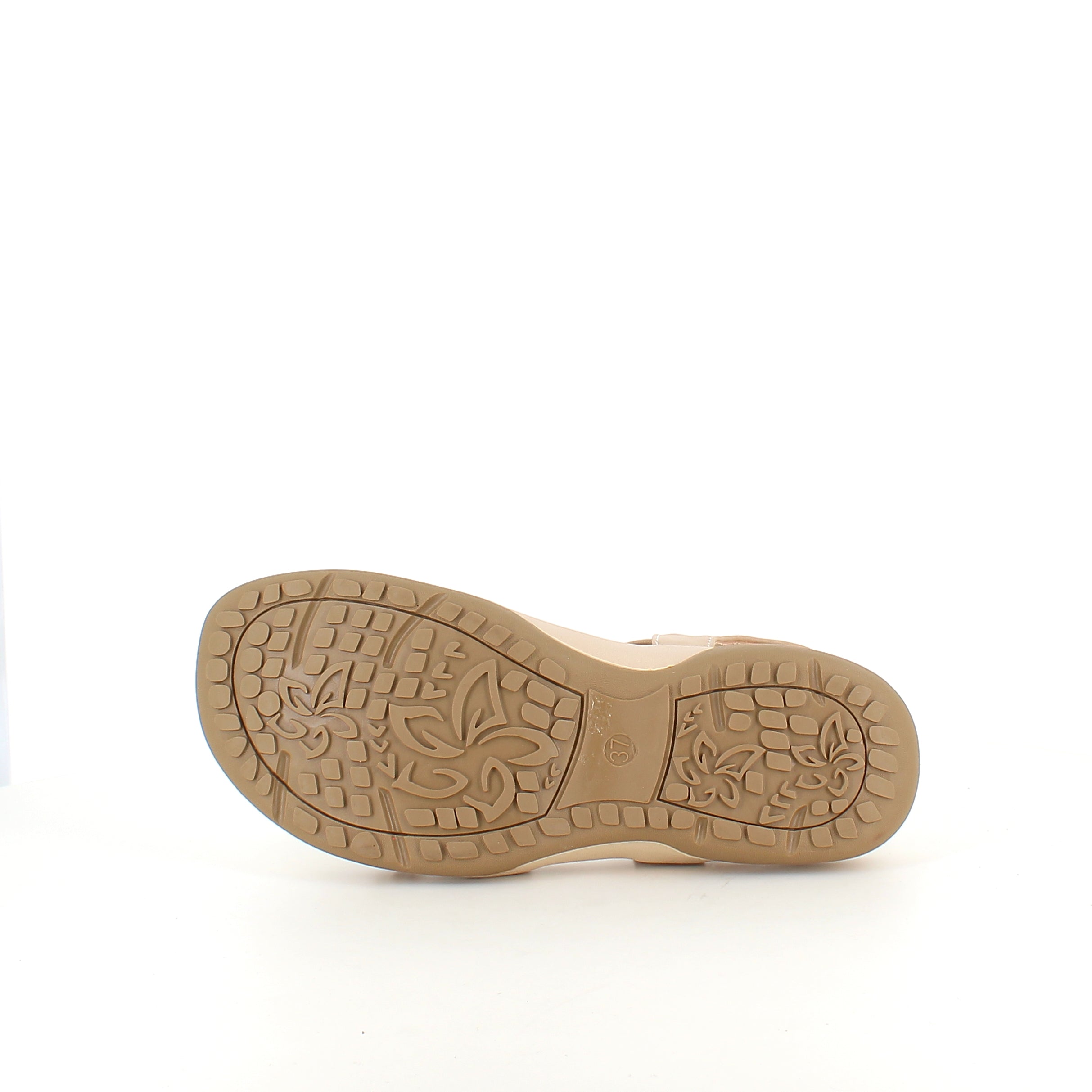Beige sandal med elastiske remmer – lett & feminin med myk skumsåle