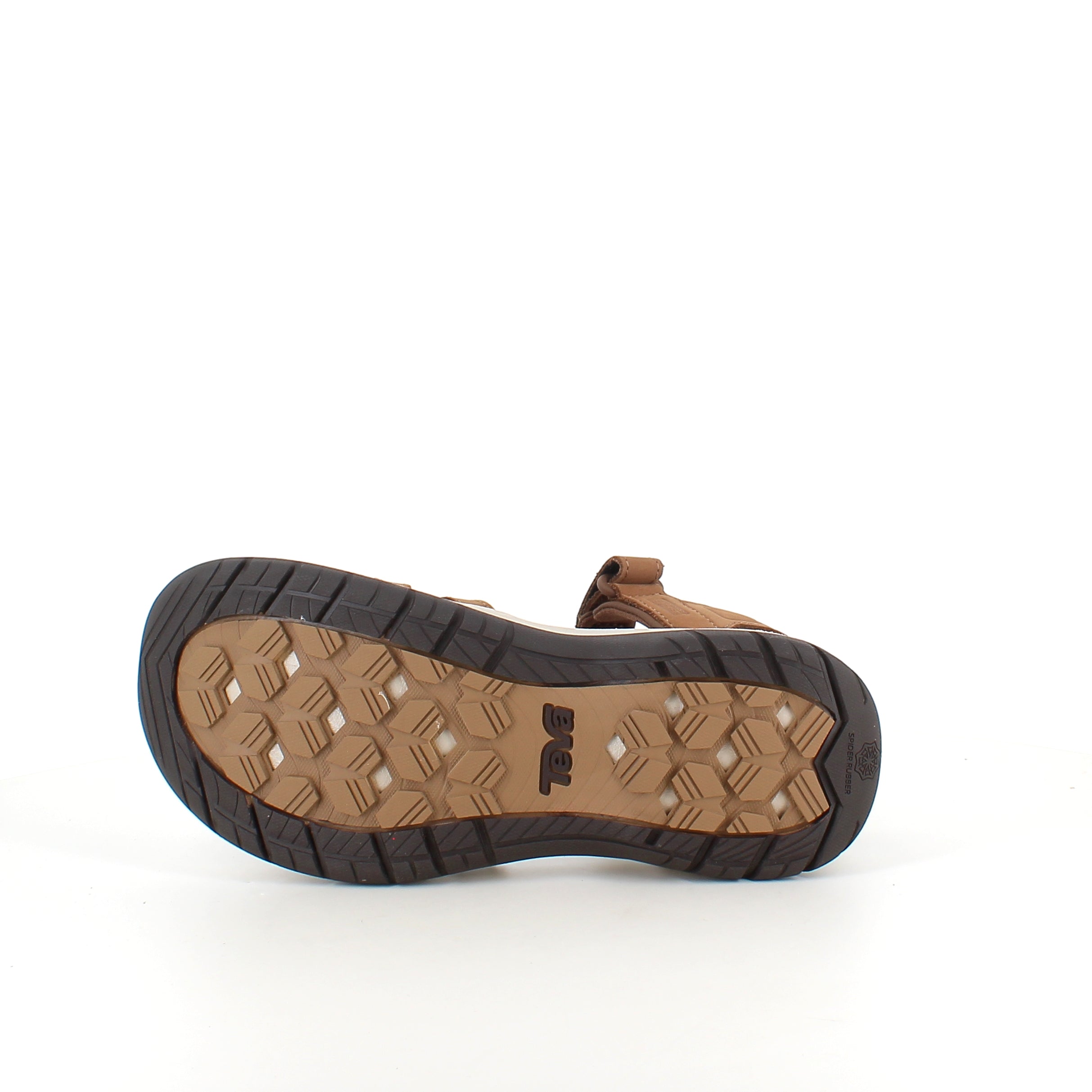 Brun Teva skinnsandal med svangstøtte og støtdemping – komfort hele dagen