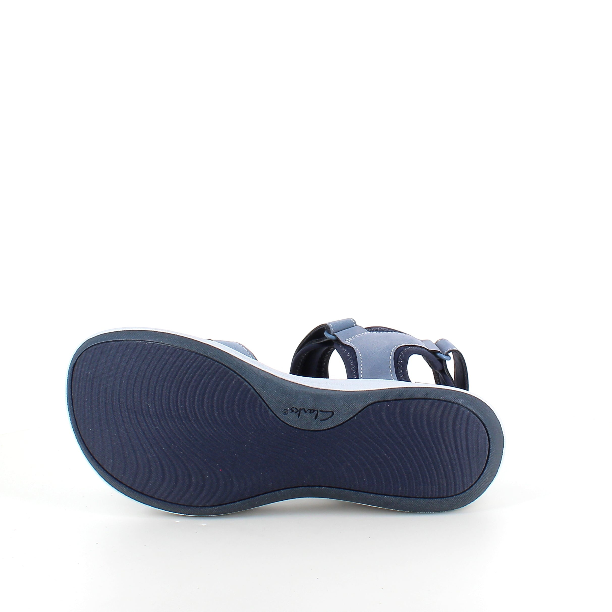 Clarks Cloudsteppers sandal i blå – myk & støttende sandal for aktive dager