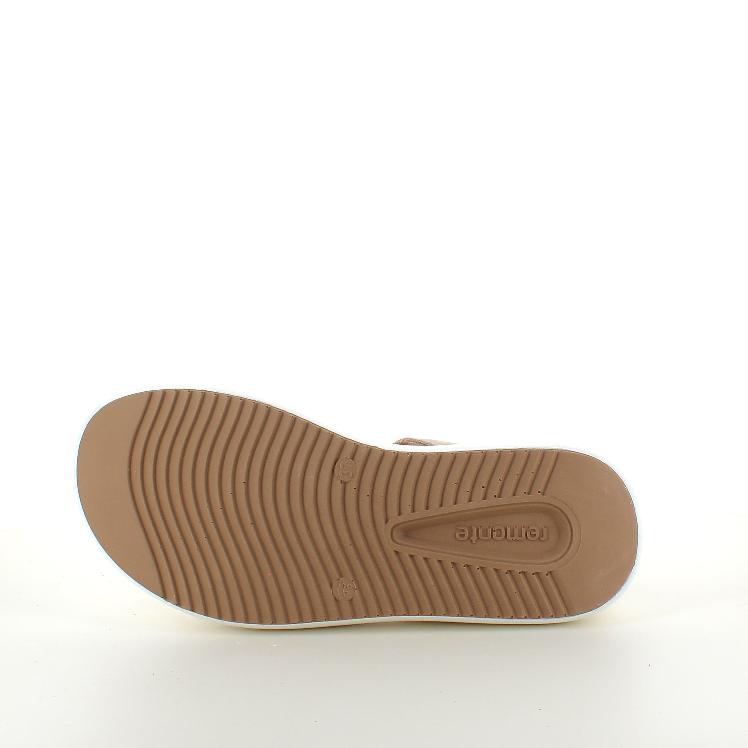 Remonte sandal i beige med hvit bunn – komfort og fleksibilitet opptil str. 45