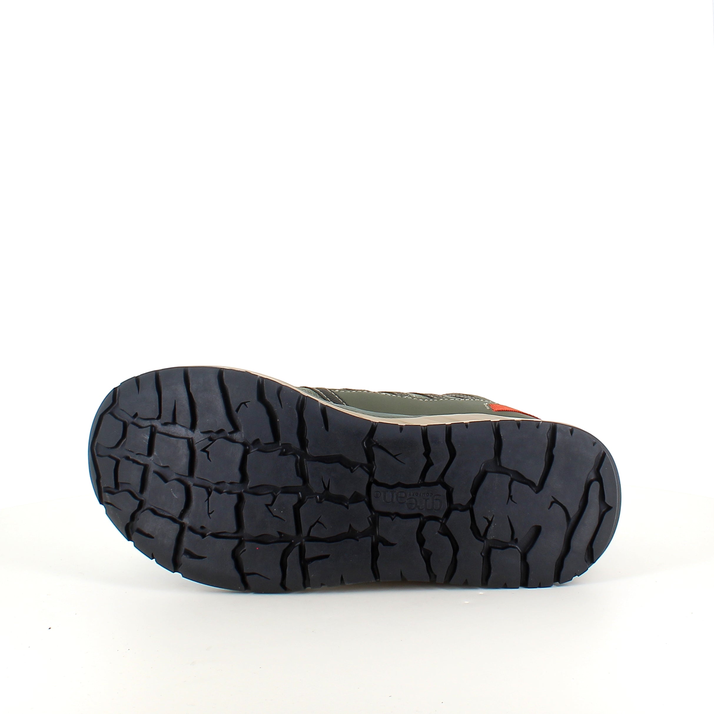 Green Comfort Path Pipi – olivengrønn outdoor-sneaker med H-lest & svangstøtte