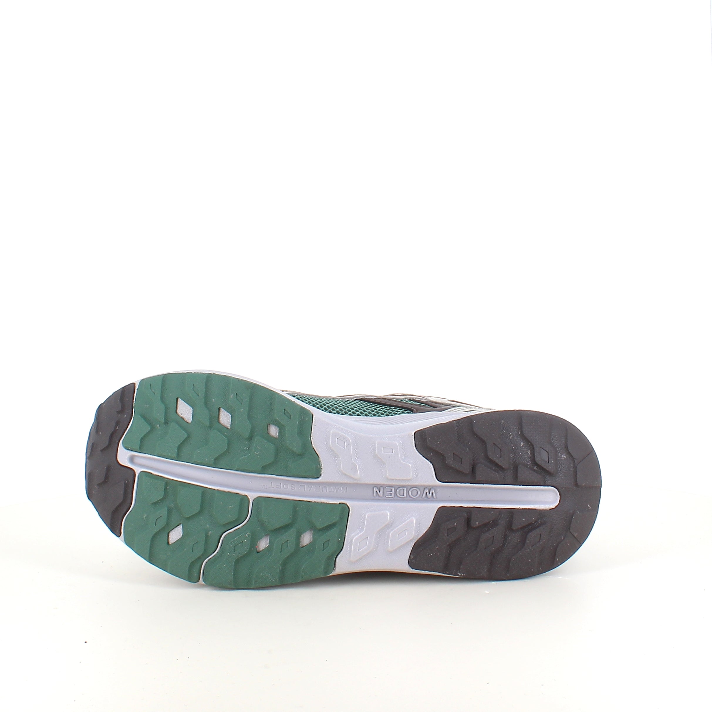 Woden Freja Runner – olivengrønn/brun sneaker med lett rullesåle