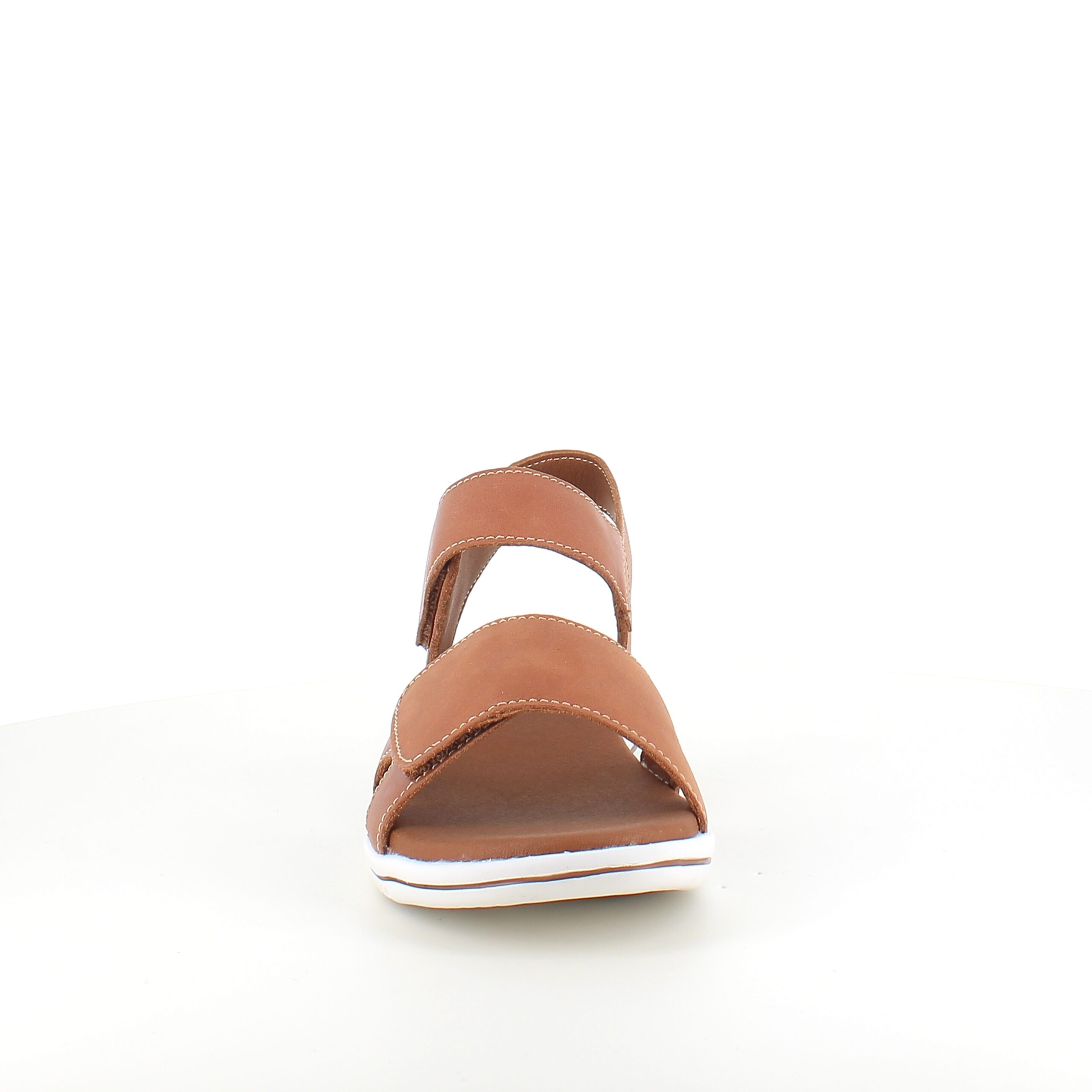 Brun skinnsandal fra Green Comfort