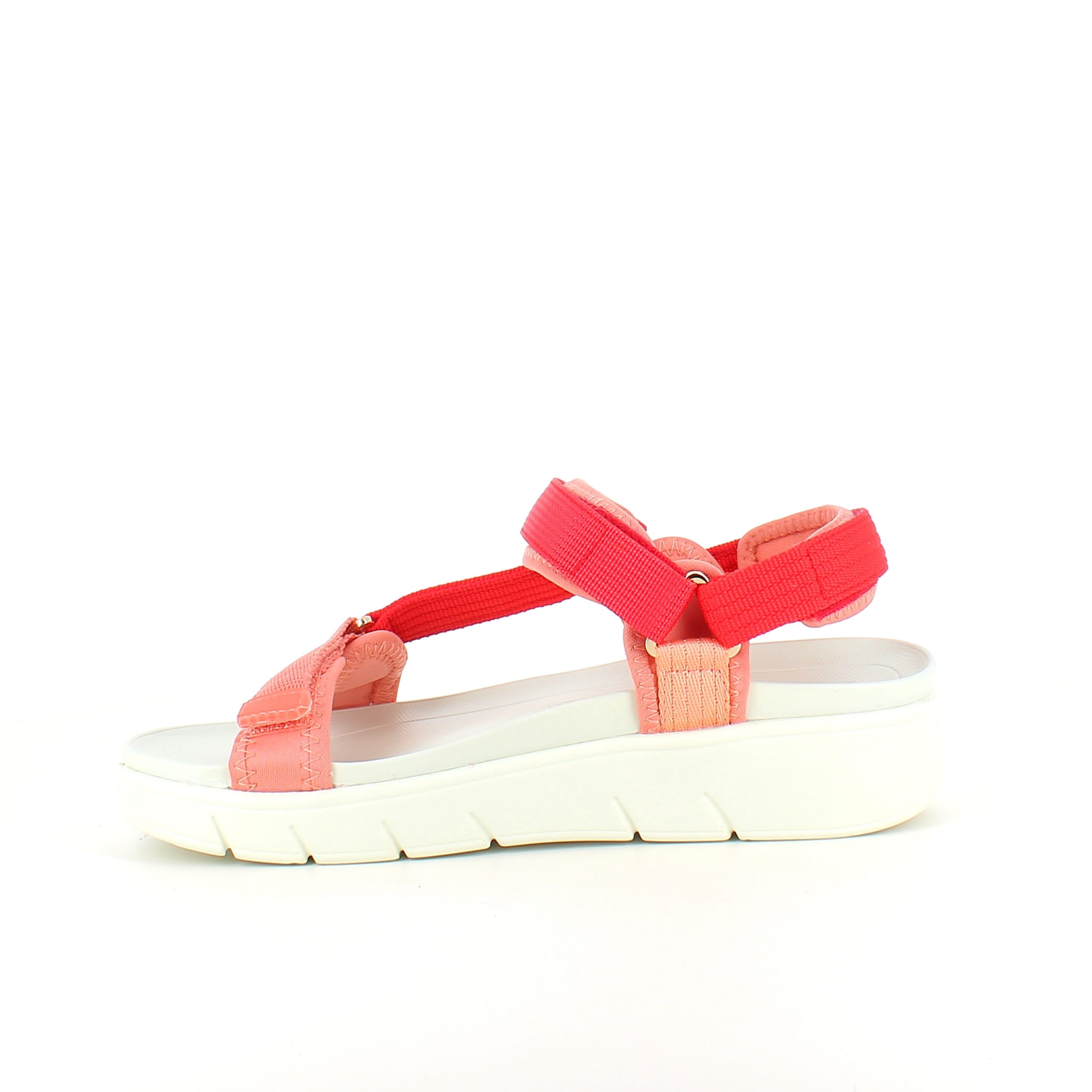 Green Comfort sandal i rød fargekombinasjon