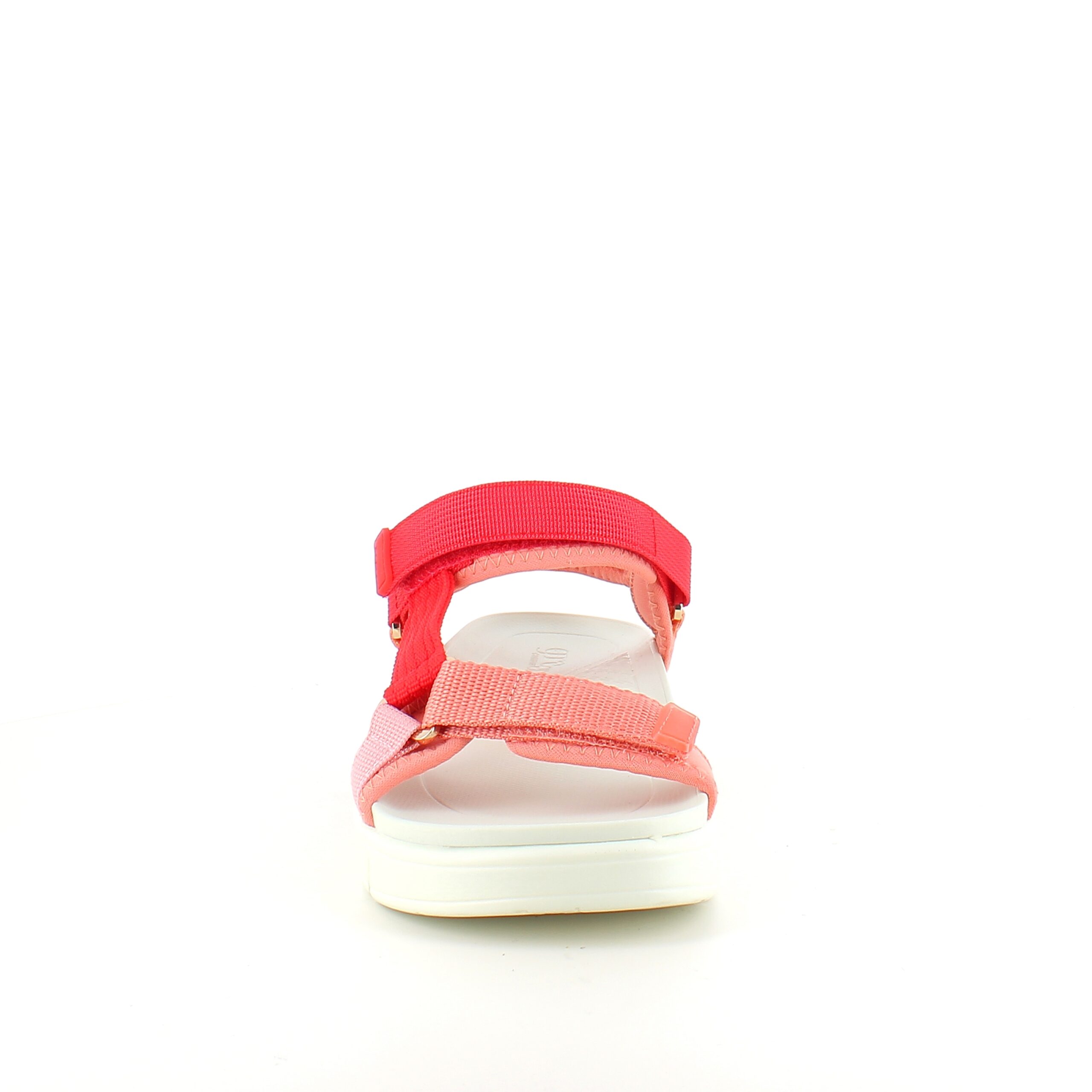 Green Comfort sandal i rød fargekombinasjon