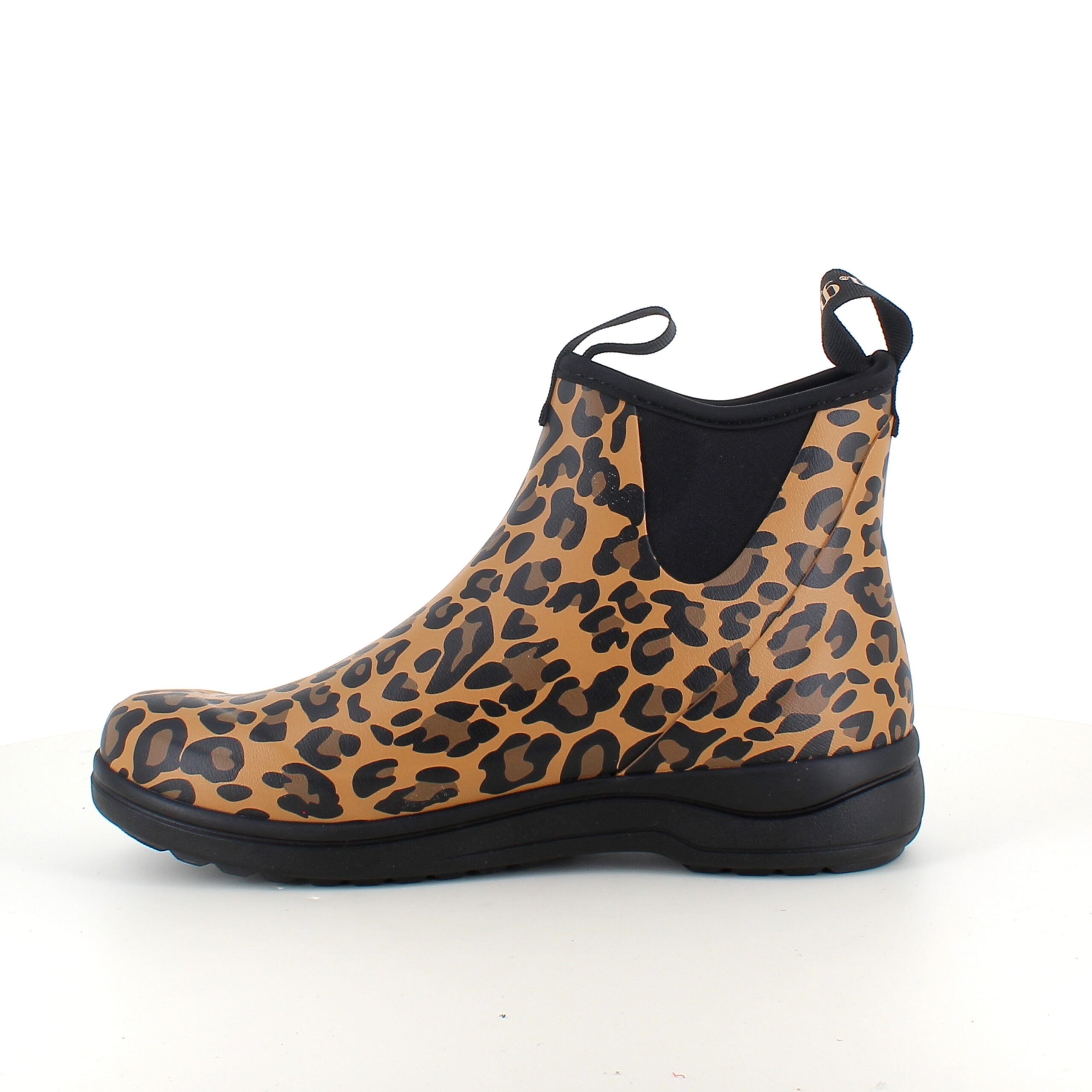 Green Comfort gummistøvel i leopardmønster med svangstøtte