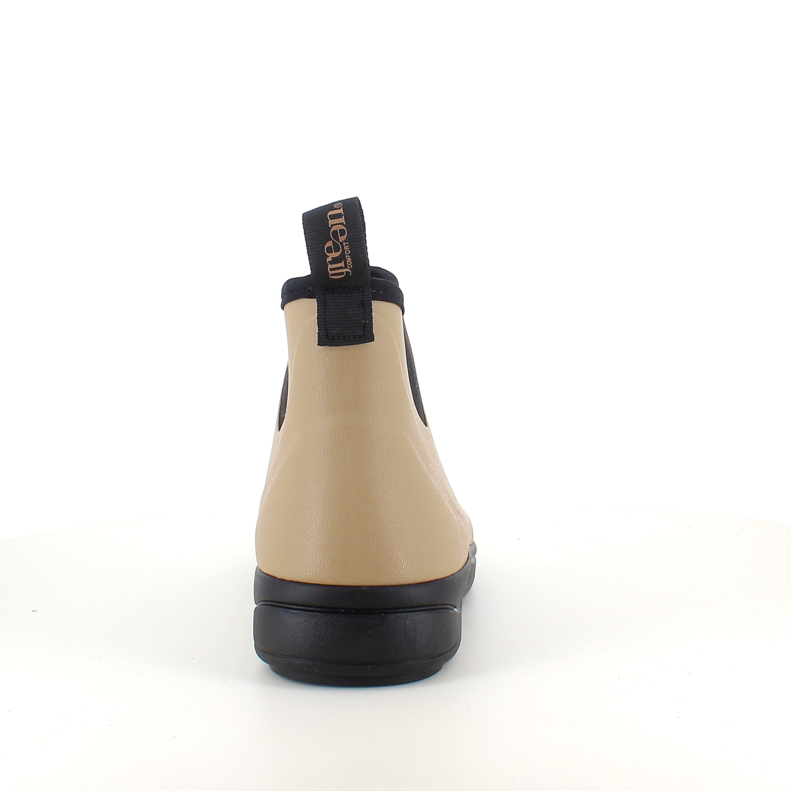 Green Comfort gummistøvel i beige med svangstøtte