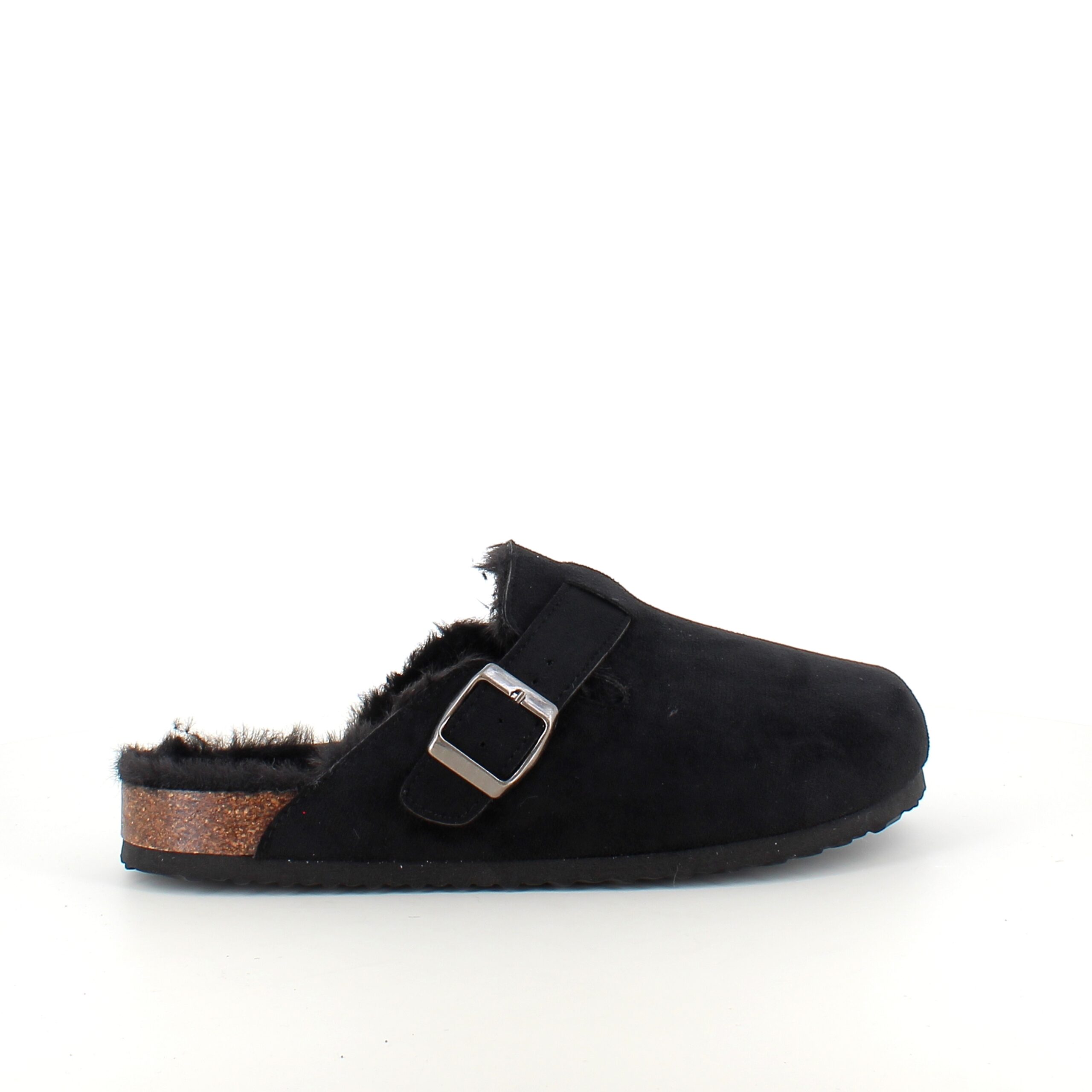 Svart slip-on hjemmesko