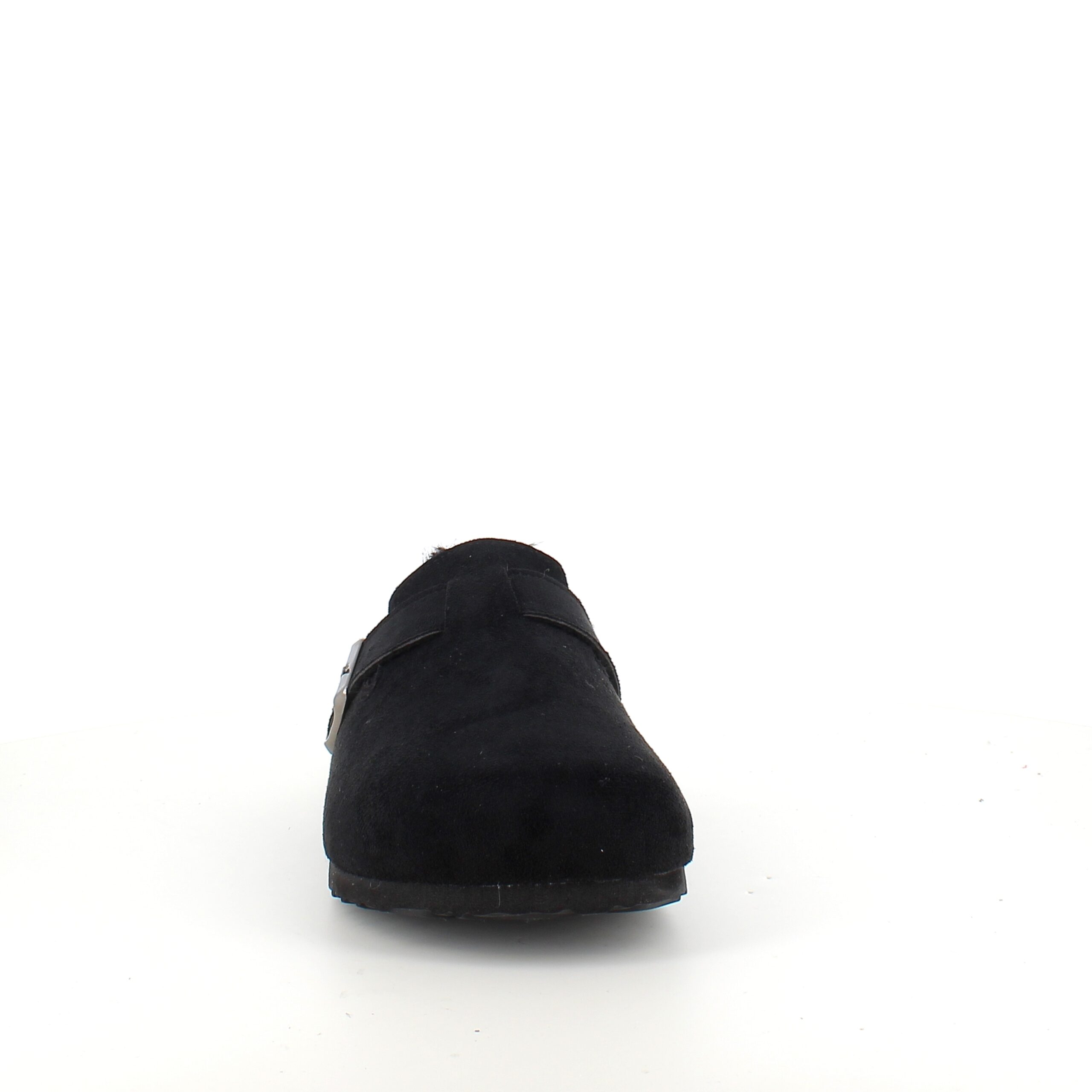 Svart slip-on hjemmesko