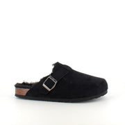 Svart slip-on hjemmesko