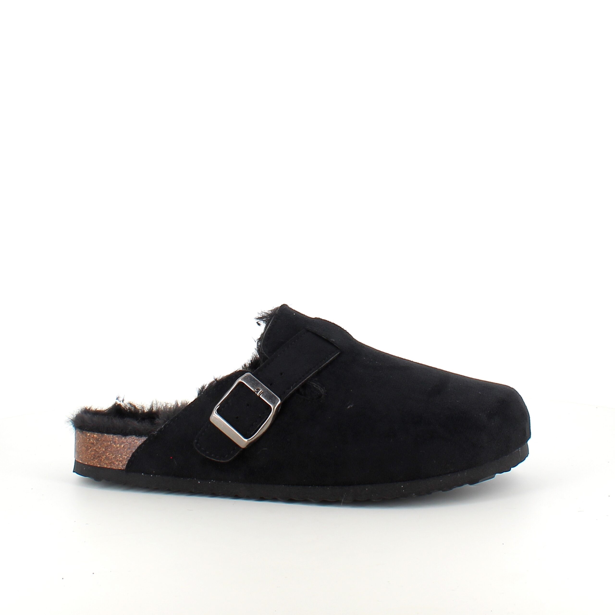 Svart slip-on hjemmesko