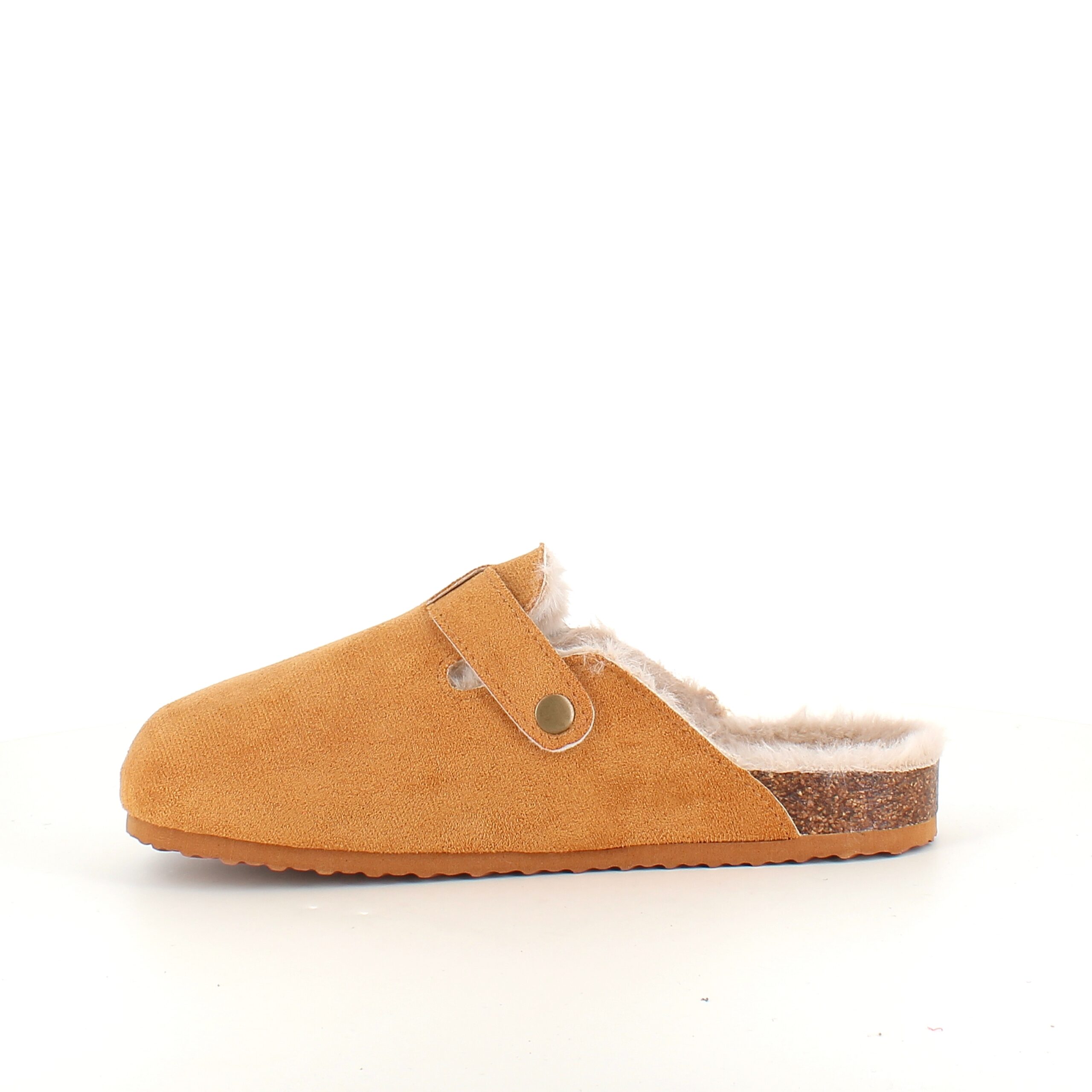 Lysebrune slip-on hjemmesko