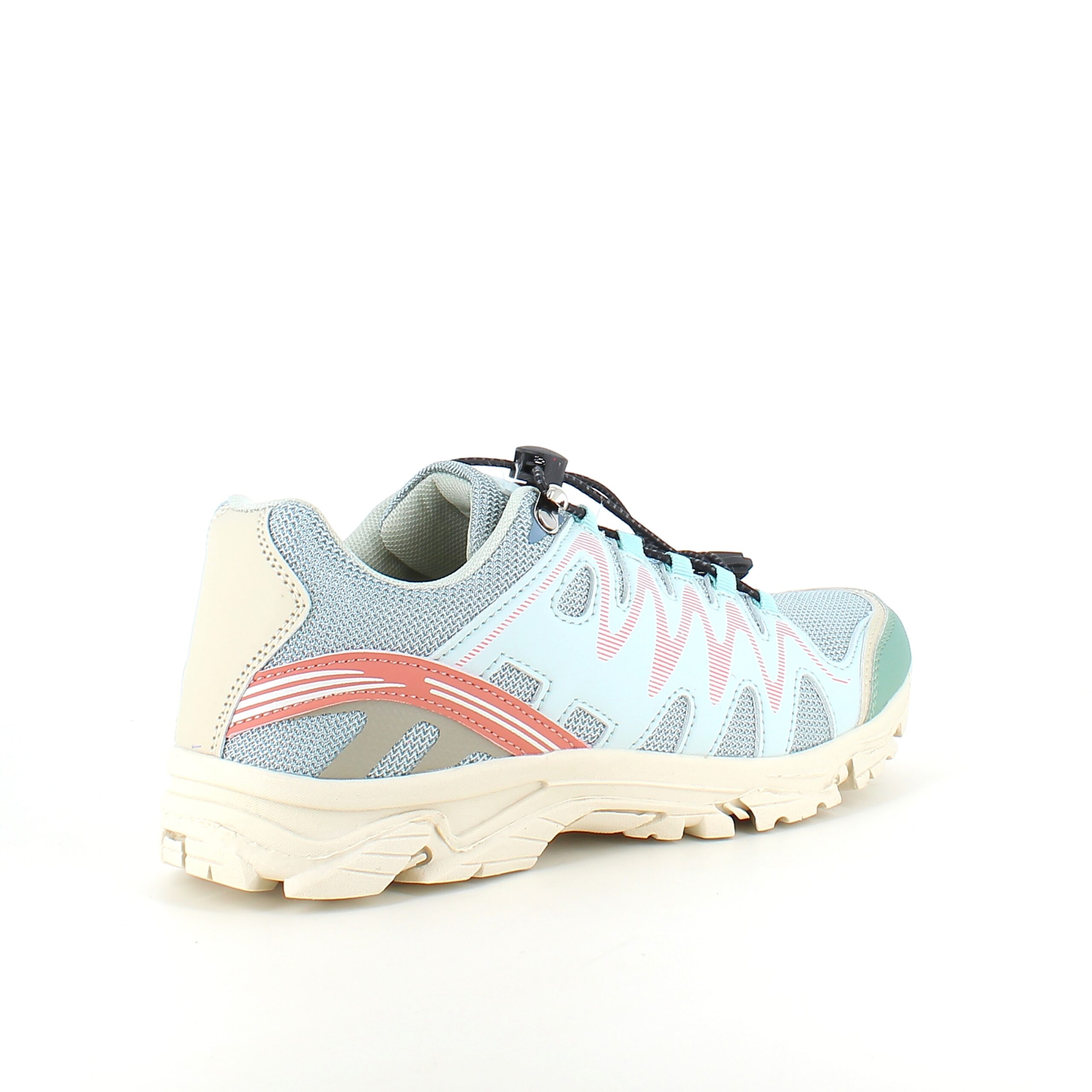 Fleksible blå sneakers med elastisk snøring
