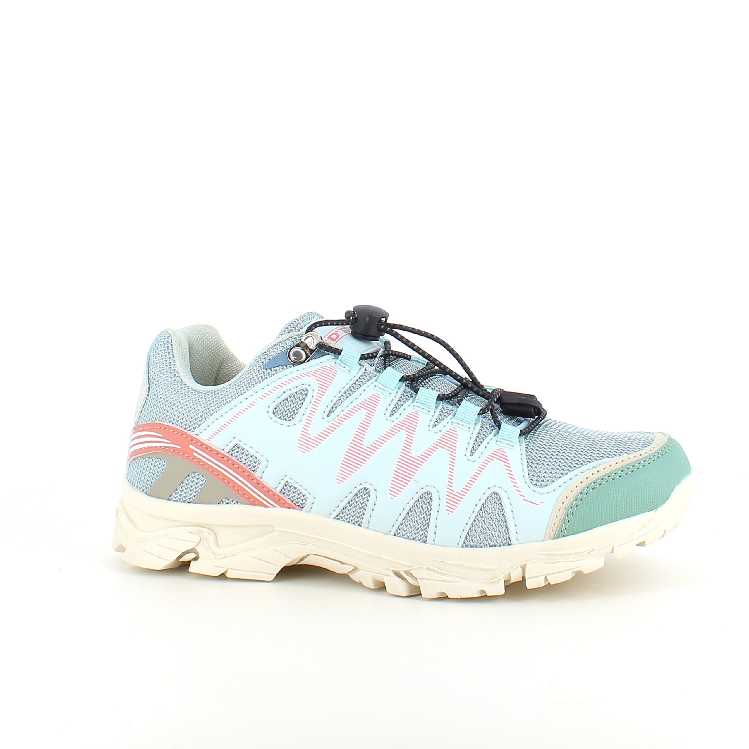 Fleksible blå sneakers med elastisk snøring
