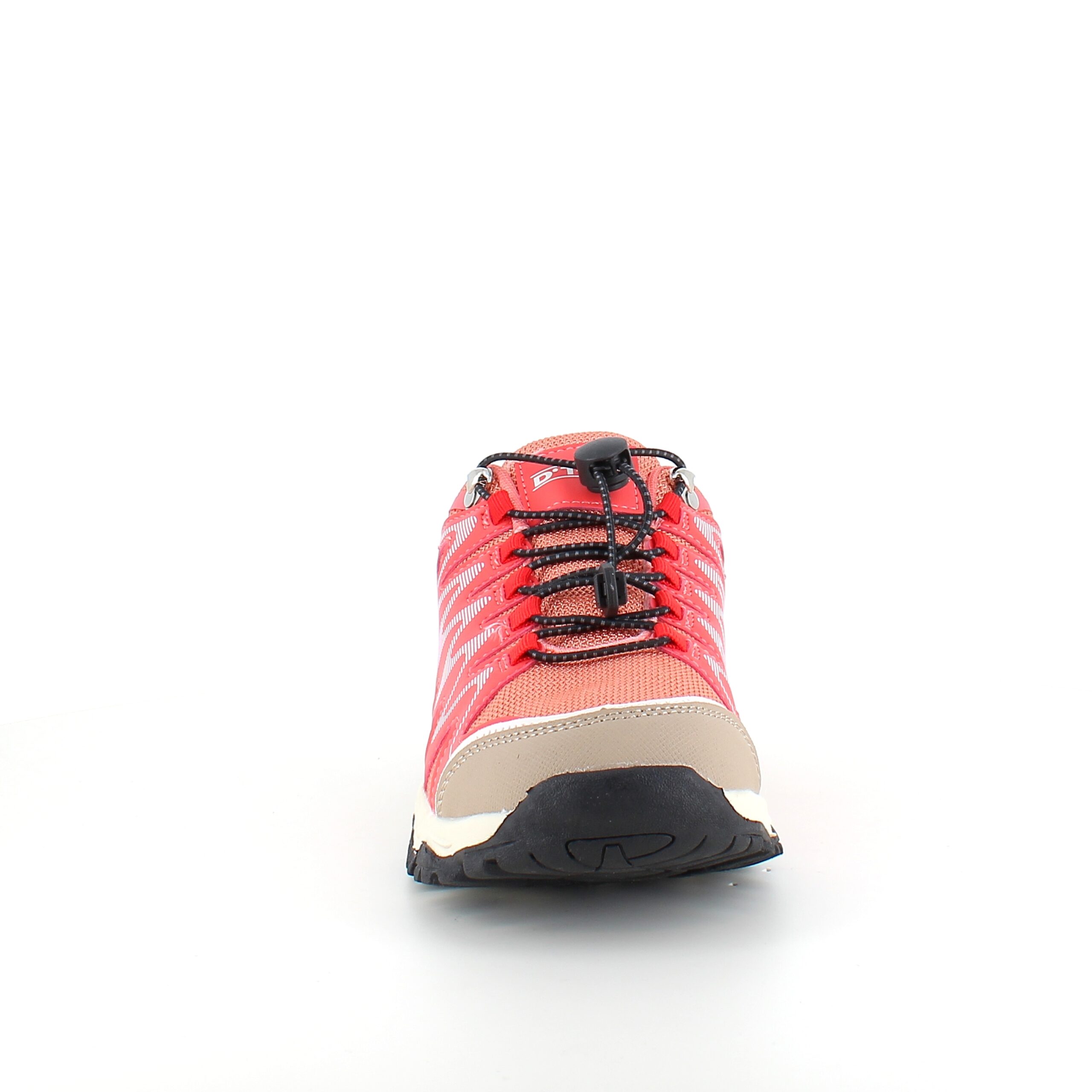 Fleksible laksefargede sneakers med elastisk snøring