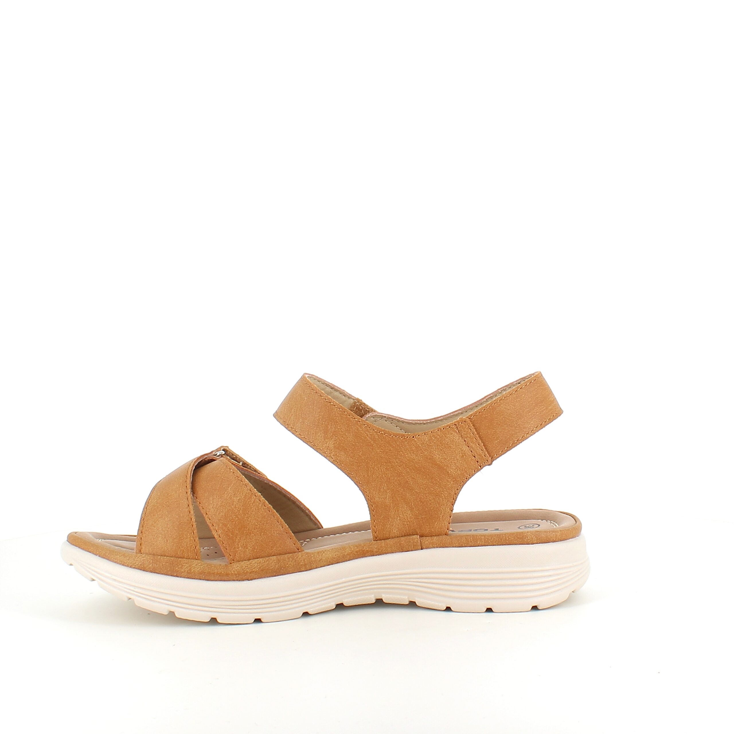 Komfortabel og lett sandal i vakker camel-farge – perfekt for deg som er på beina hele dagen