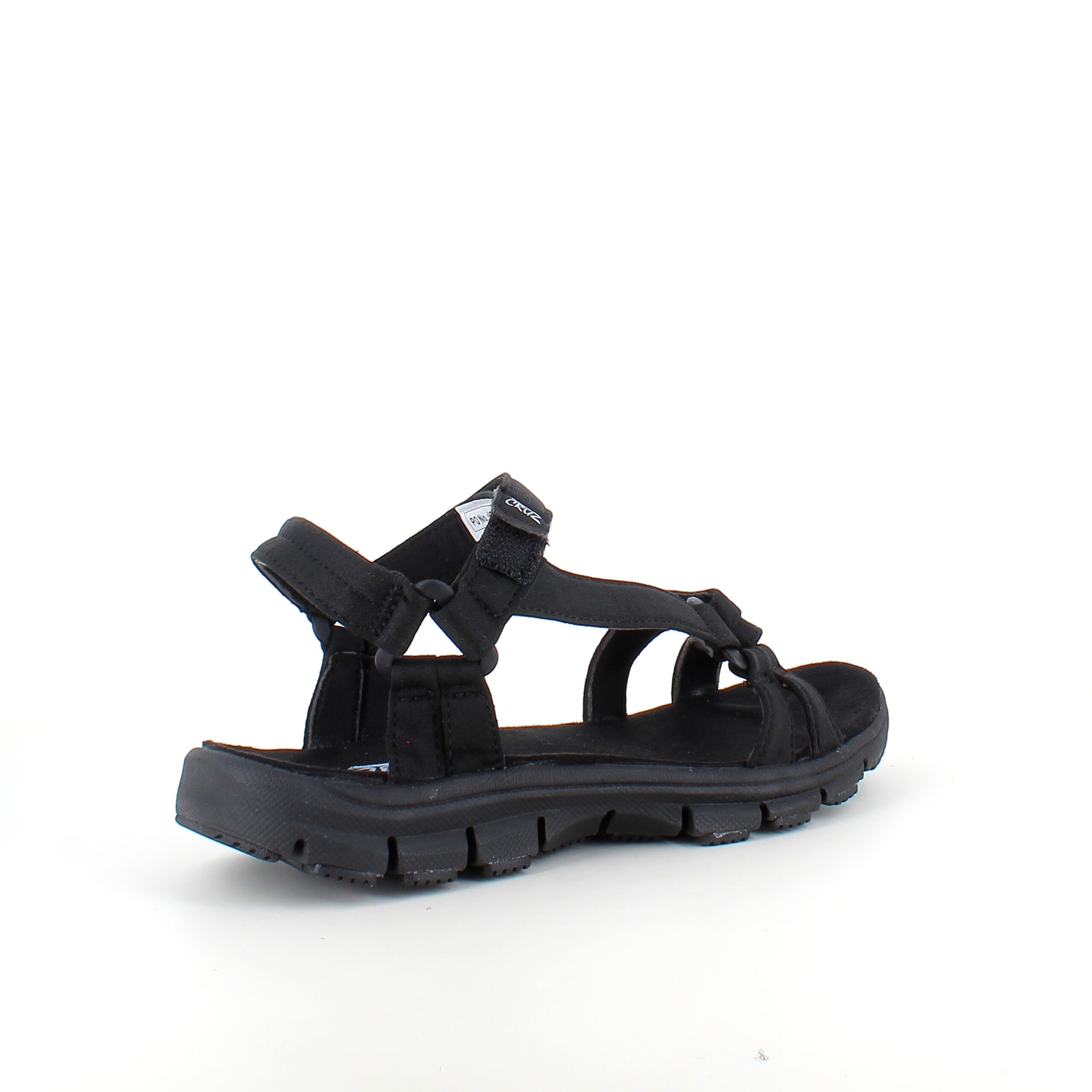 Lett sandal i svart med justerbare remmer