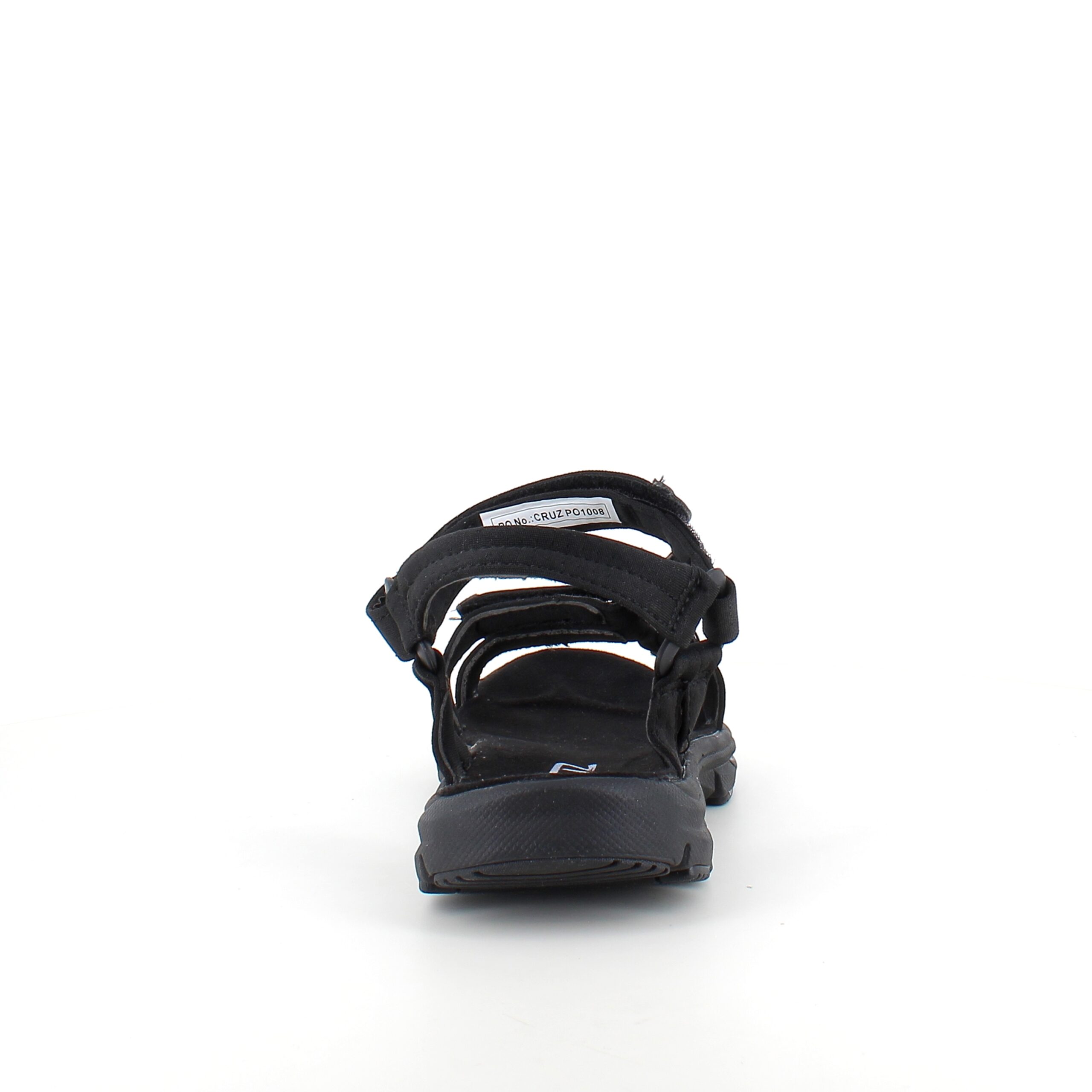 Lett sandal i svart med justerbare remmer