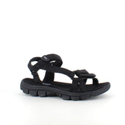 Lett sandal i svart med justerbare remmer