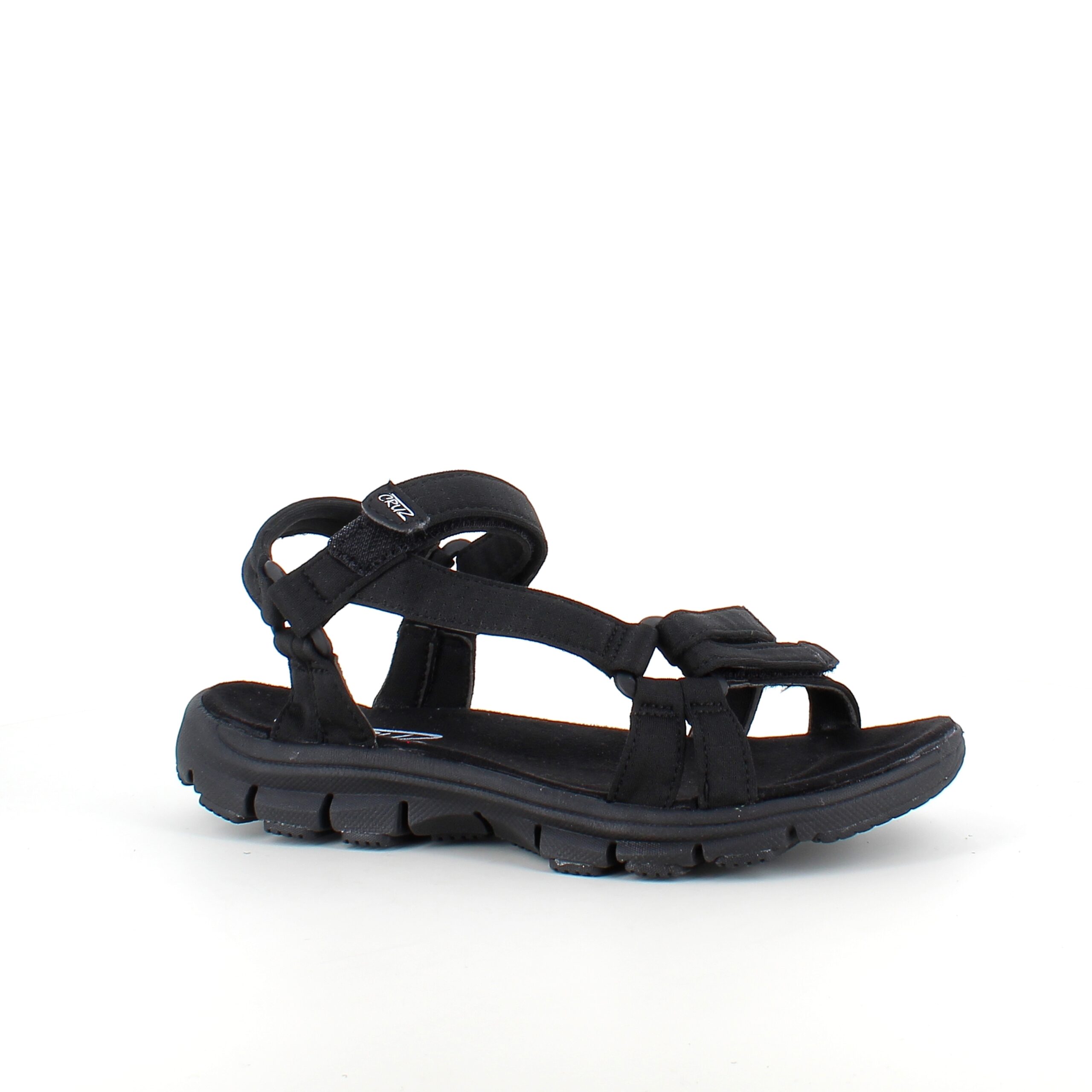 Lett sandal i svart med justerbare remmer