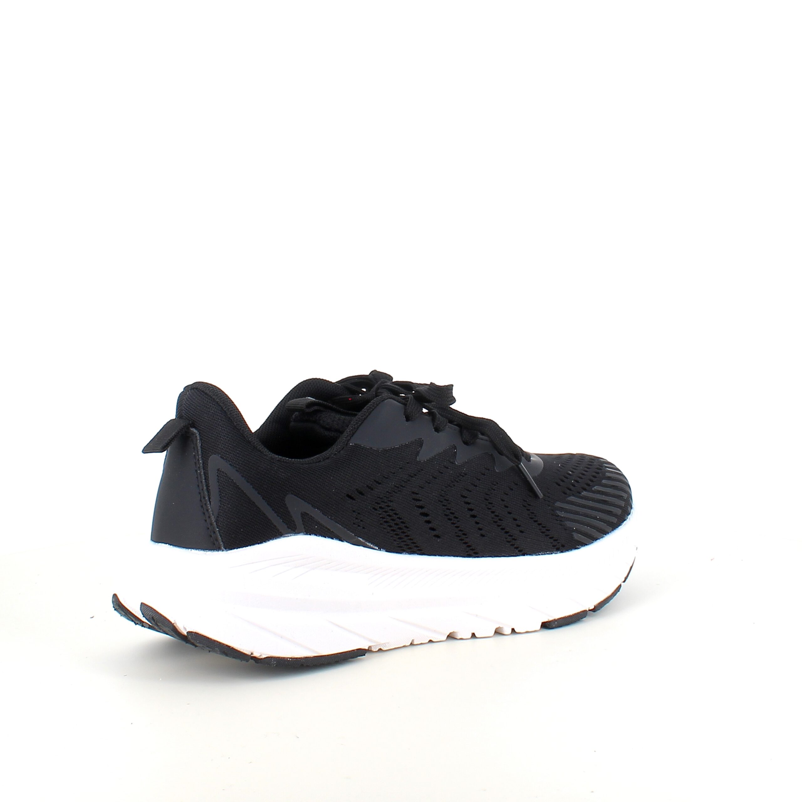 Endurance svart sneaker med hvit såle – pustende komfort & støtdemping