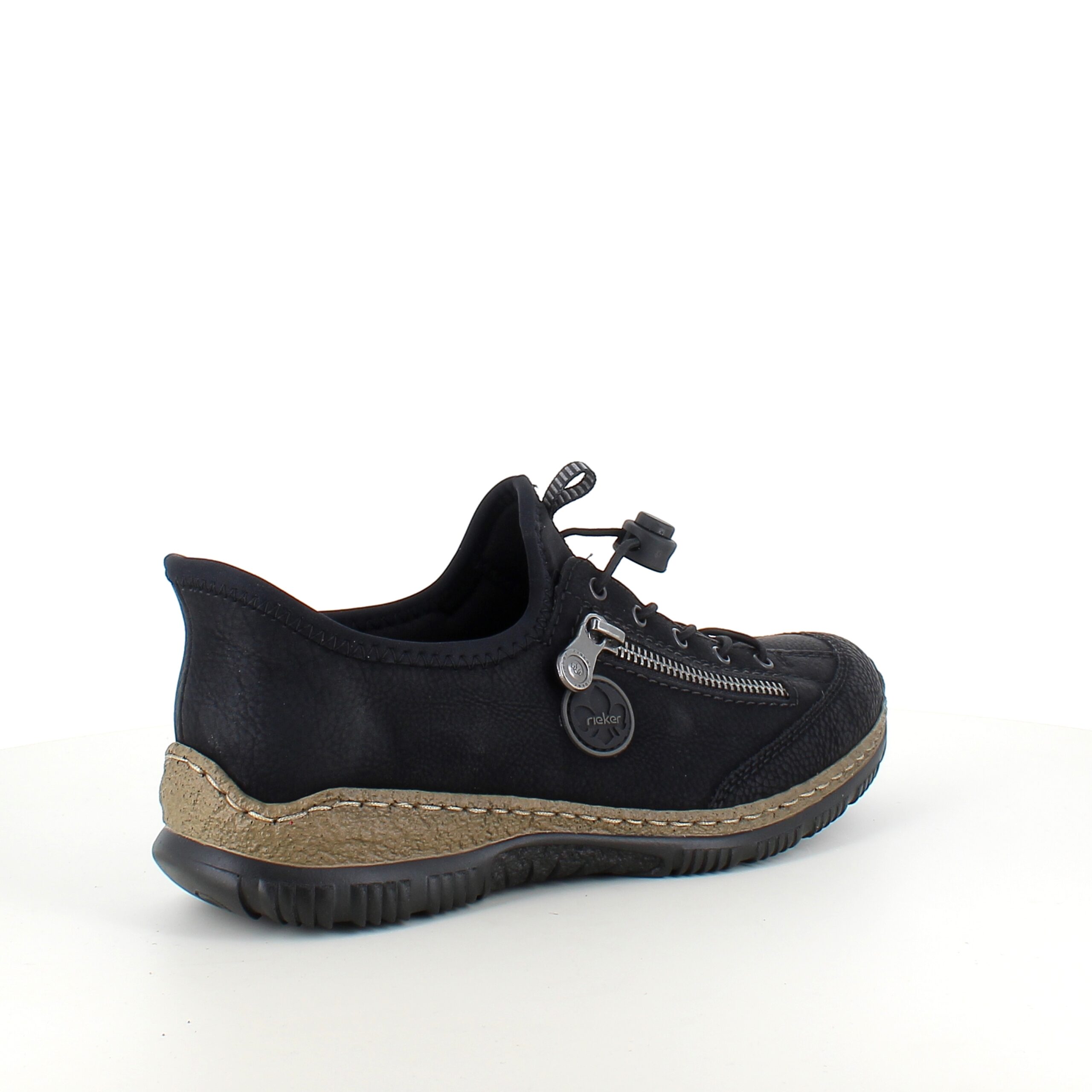 Svart Rieker slip-on sneakers