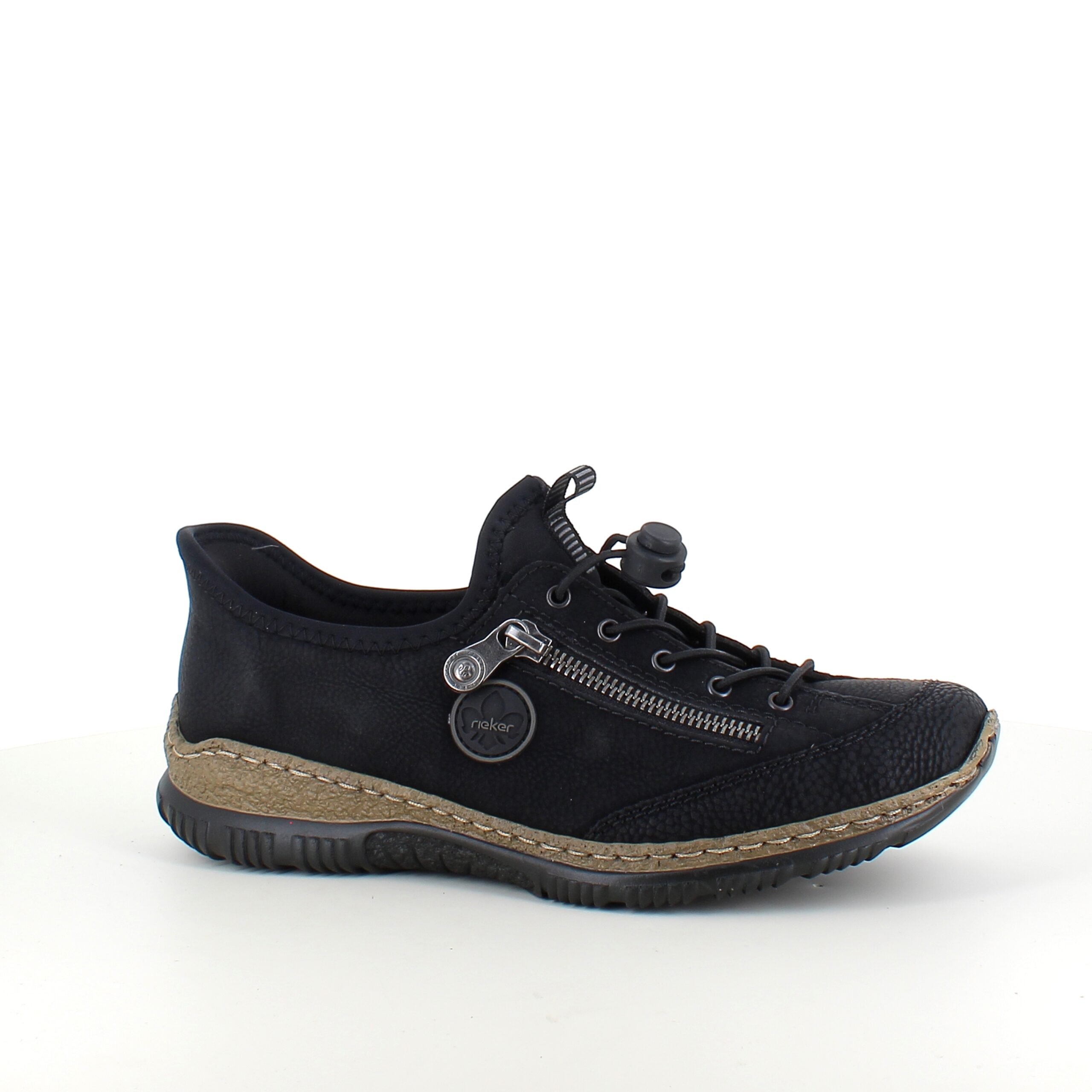 Svart Rieker slip-on sneakers