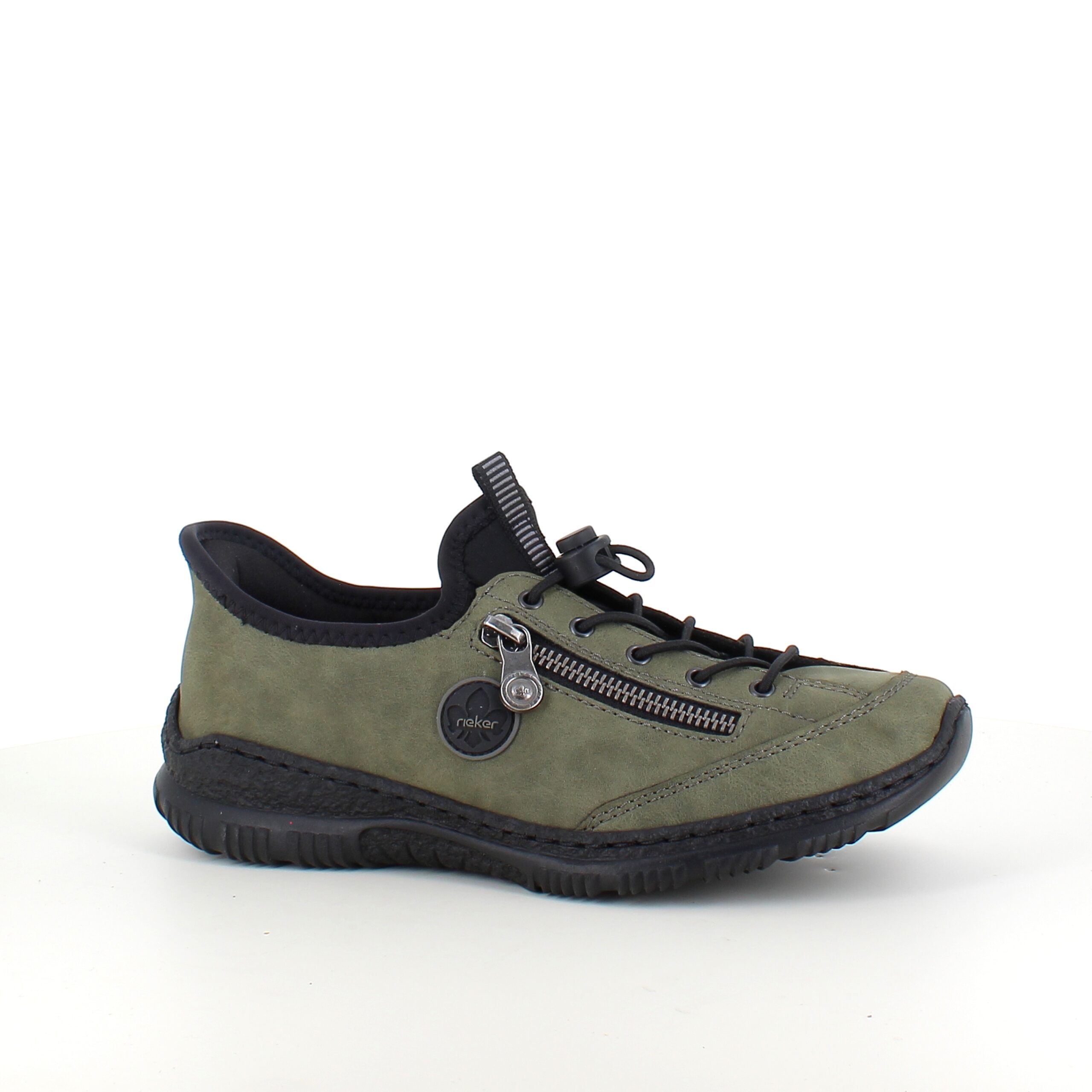 Olivengrønn Rieker slip-on sneakers