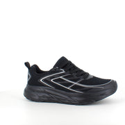 Sorte sneakers i pustende mesh