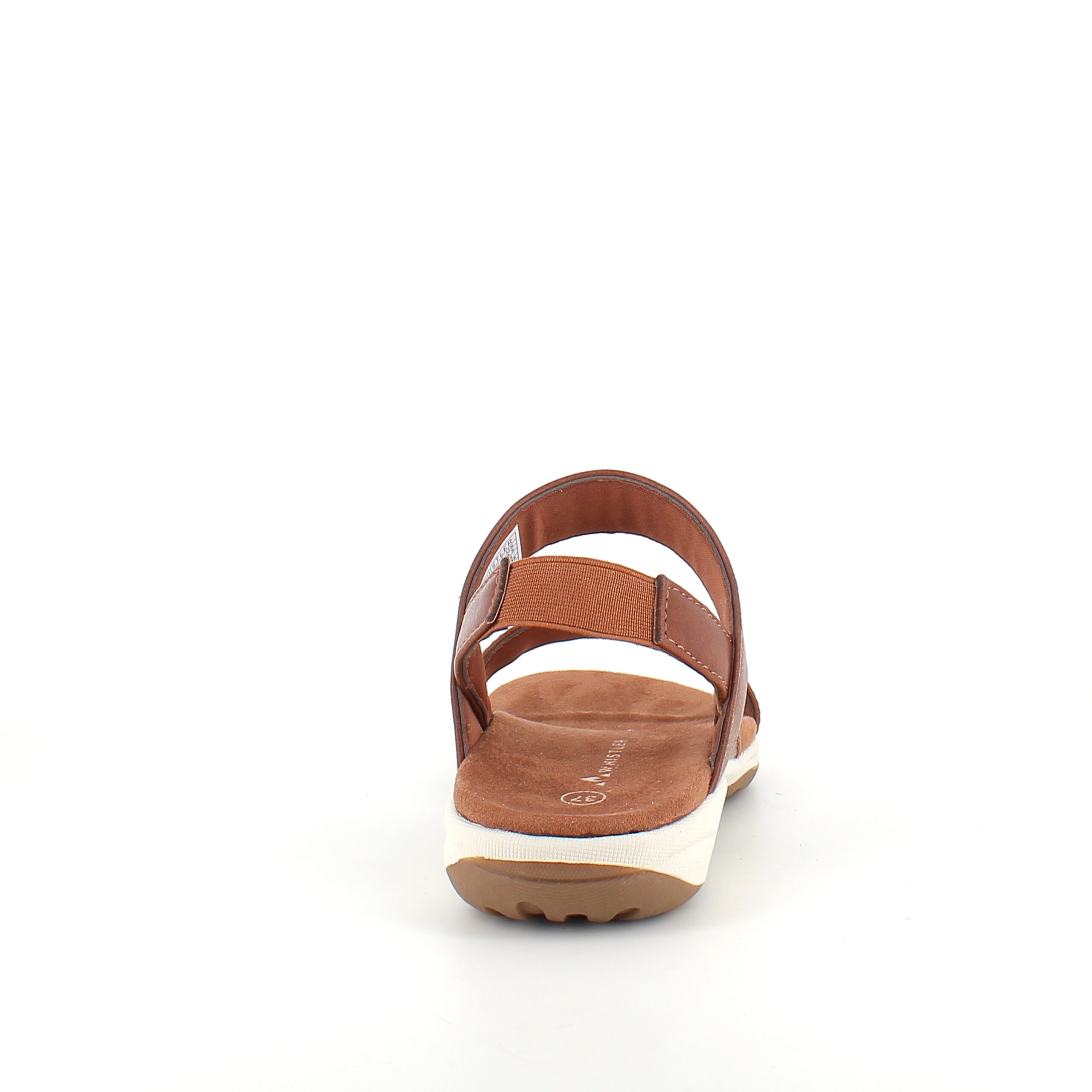 Brun Whistler-sandal med svangstøtte og elastisk hælreim