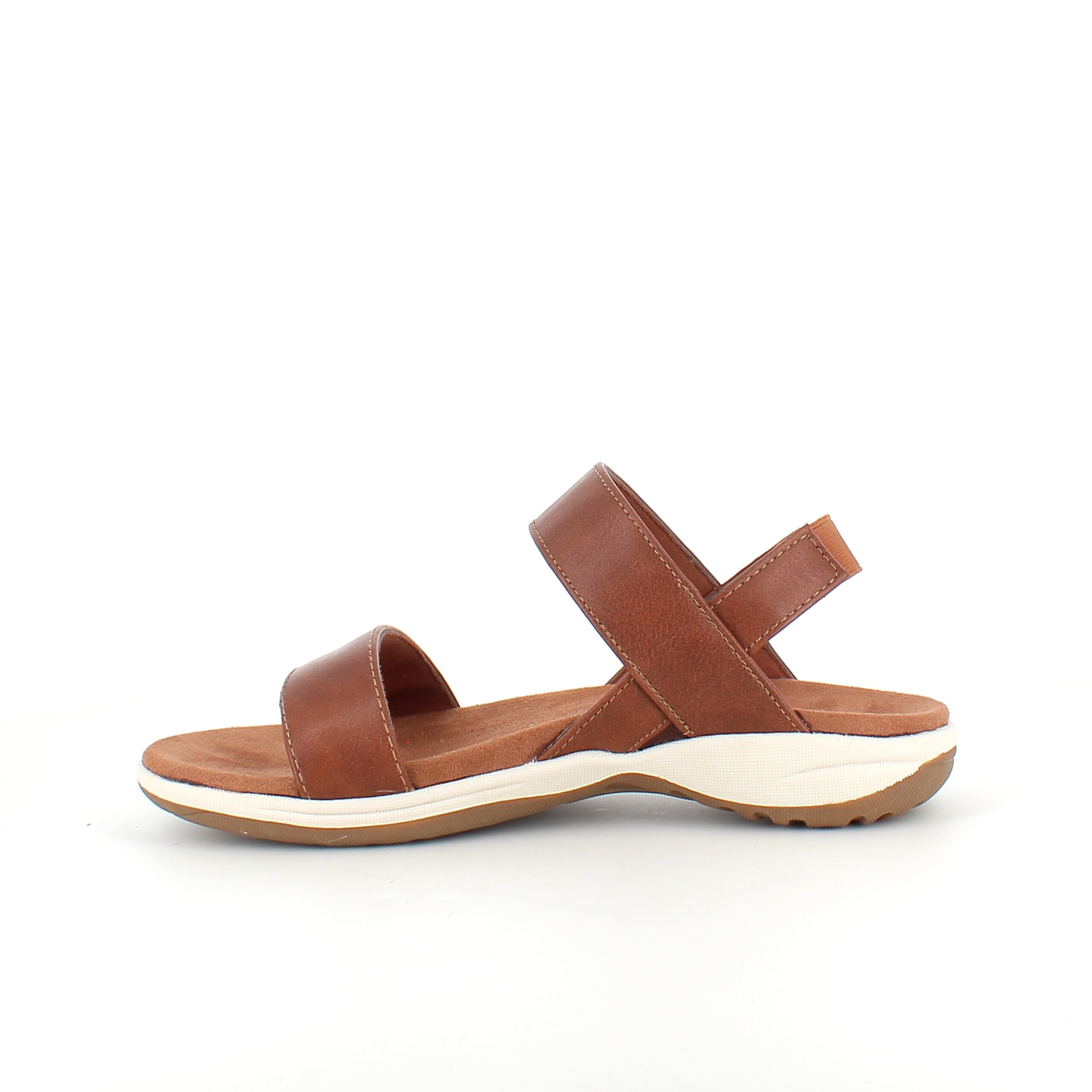Brun Whistler-sandal med svangstøtte og elastisk hælreim
