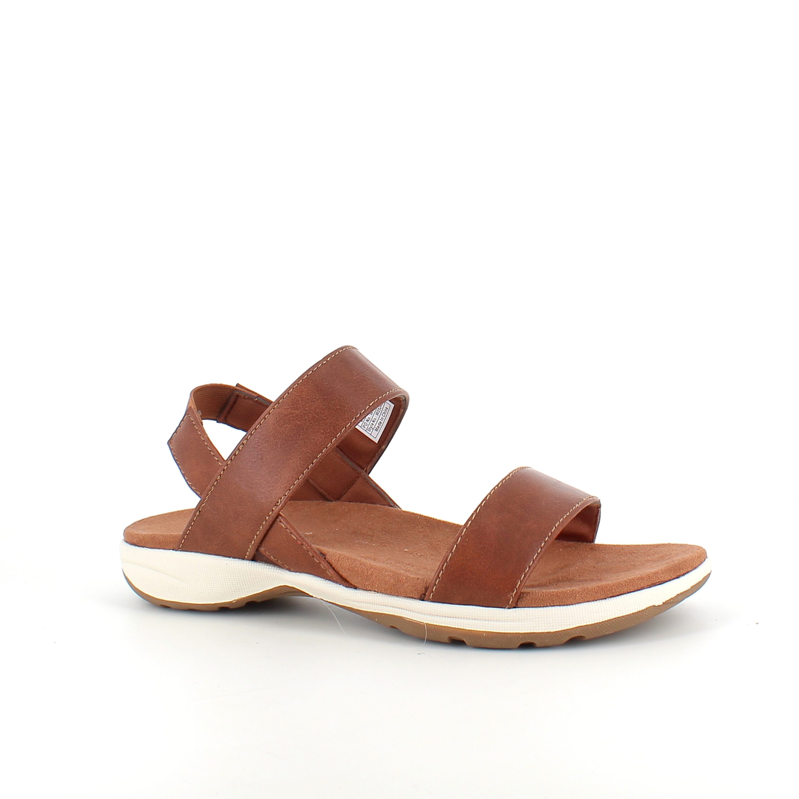 Brun Whistler-sandal med svangstøtte og elastisk hælreim