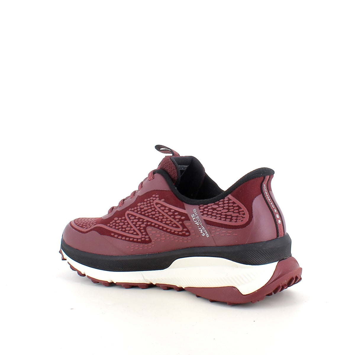 Bordeaux Skechers vanntett Slip-in sko med Memory Foam og god støtdemping