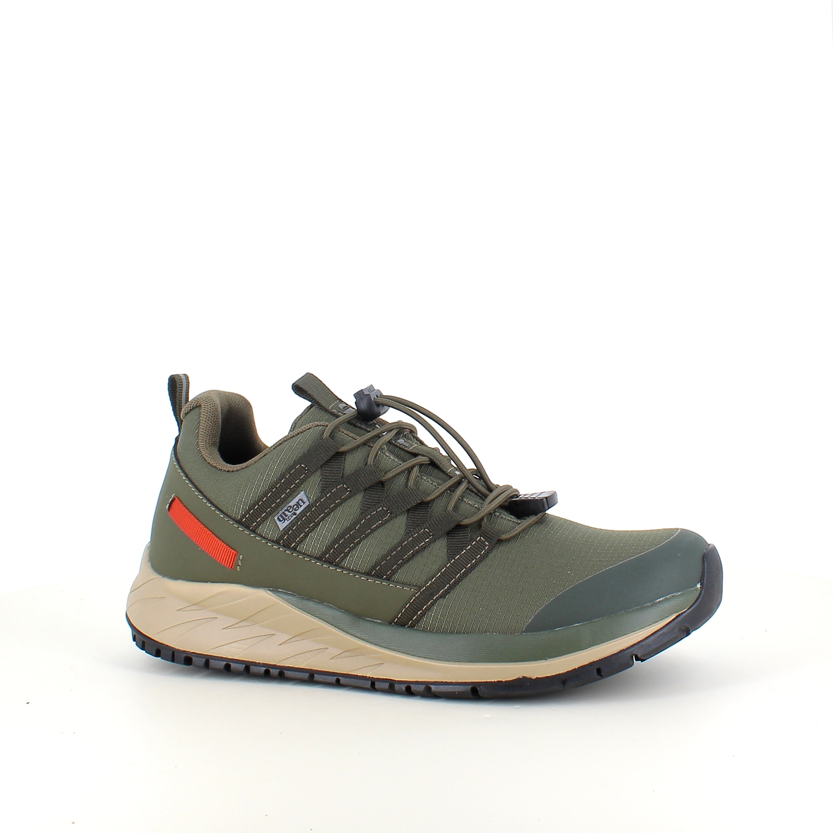 Green Comfort Path Pipi – olivengrønn outdoor-sneaker med H-lest & svangstøtte