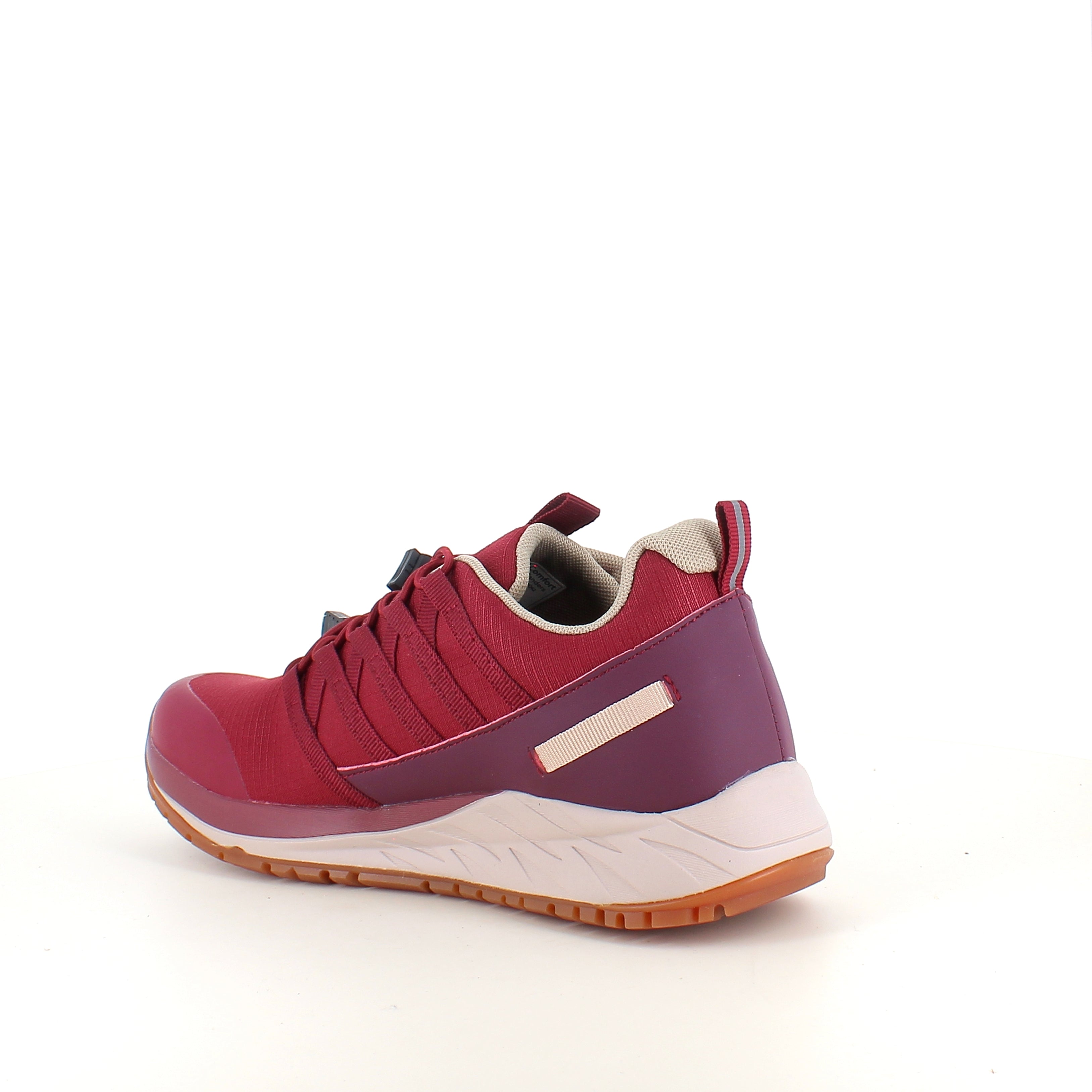 Green Comfort Path Pipi – vinrød outdoor-sneaker med H-lest og svangstøtte